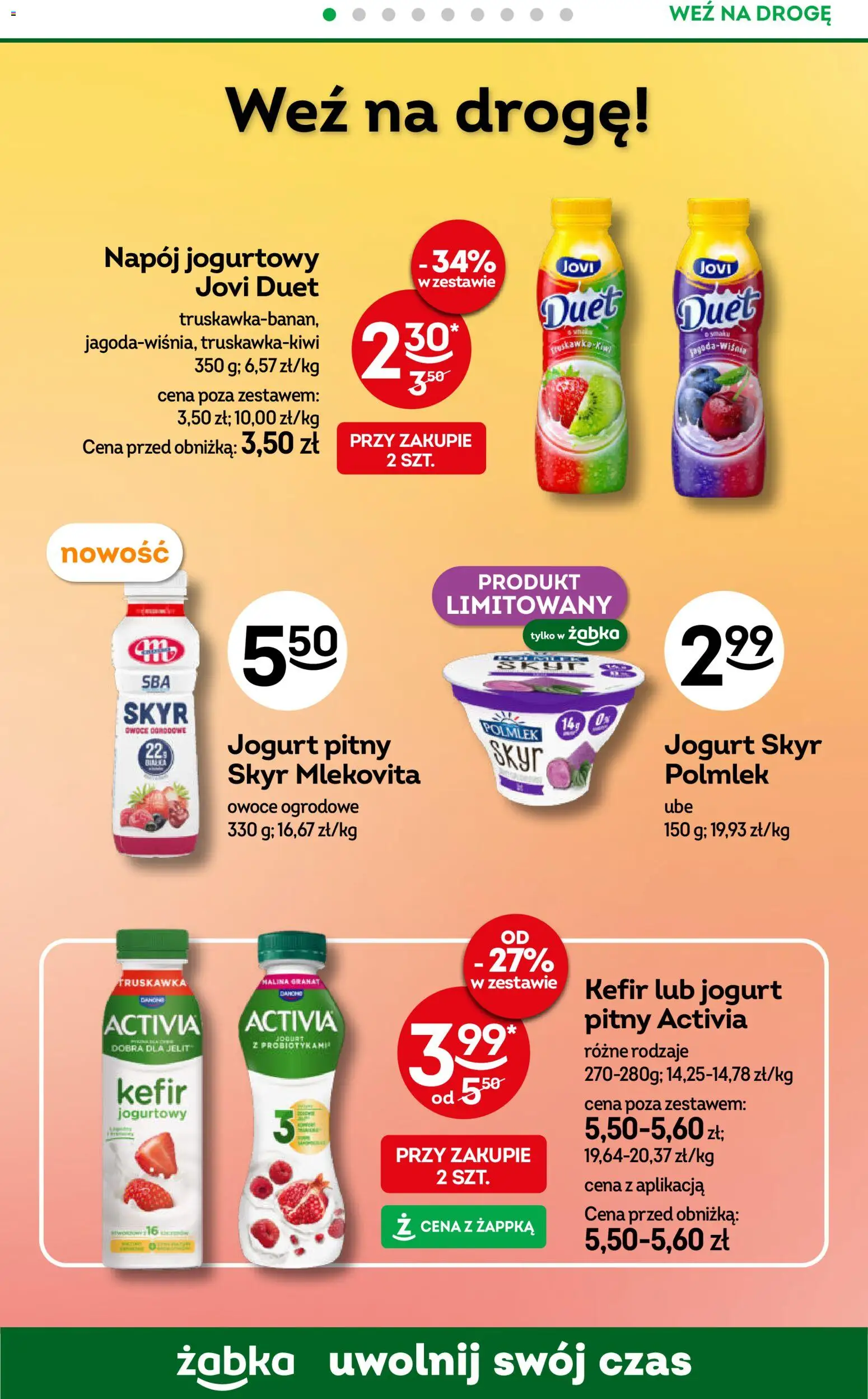 Żabka gazetka od 29.07.2026 | Strona: 70 | Produkty: Kefir, Jogurt pitny, Jogurt, Skyr