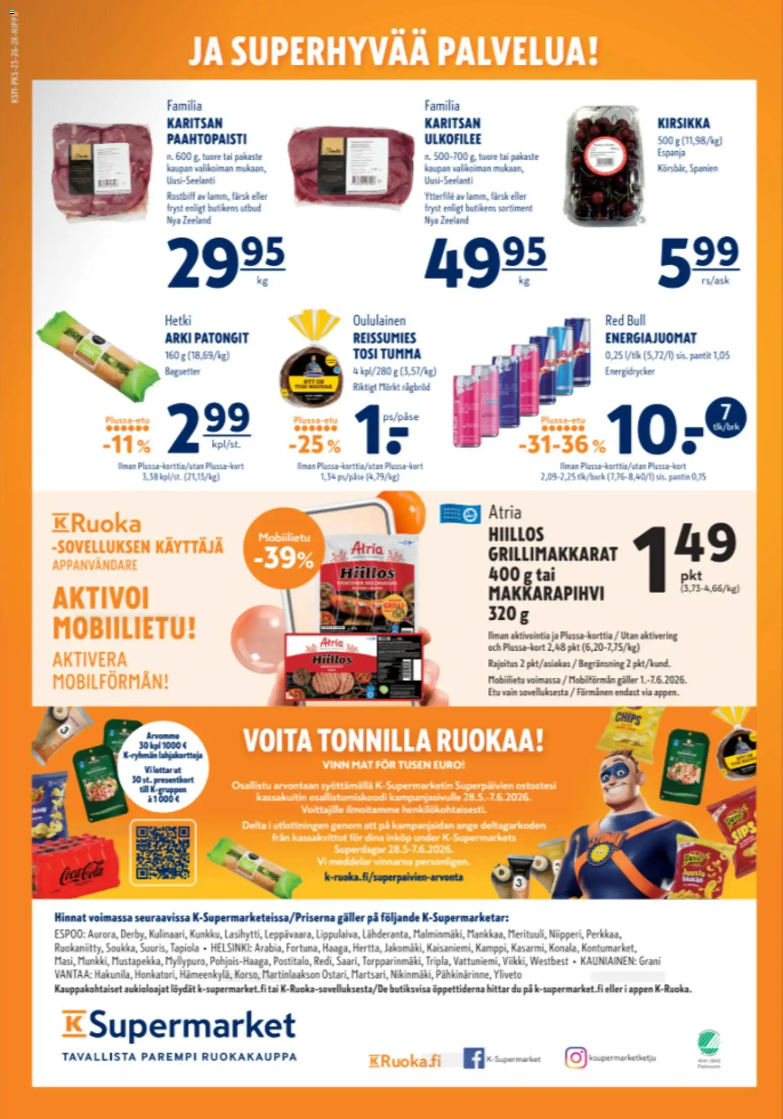 K-Supermarket tarjoukset – voimassa 04.06.2026 alkaen | Sivu: 4 | Tuotteet: Coca cola