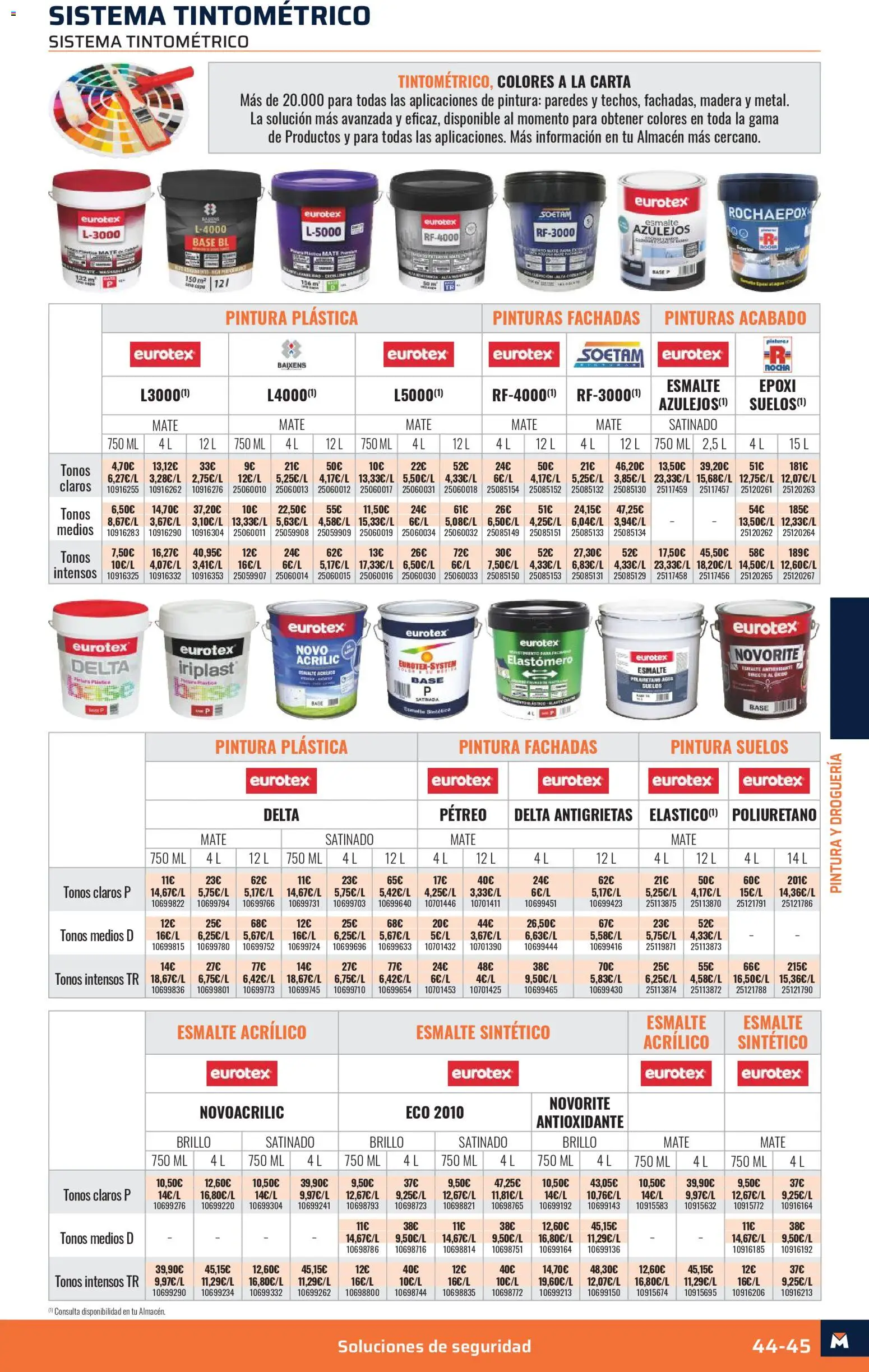 Obramat - Reformas Otono Imprenta Almacenes 14 Bormujos 2026 │ válido desde el 09/10/2026 | Página: 45 | Productos: Pintura plástica, Agua, Azulejos