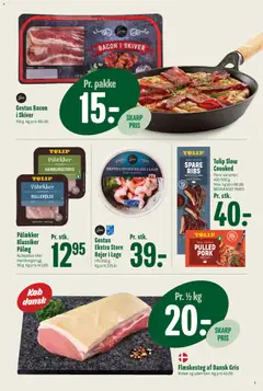Min Købmand - Tilbudsavis uge 38 gyldig fra 11/09/2026 | Side: 5 | Produkter: Ribs, Rullepølse, Flæskesteg, Bacon