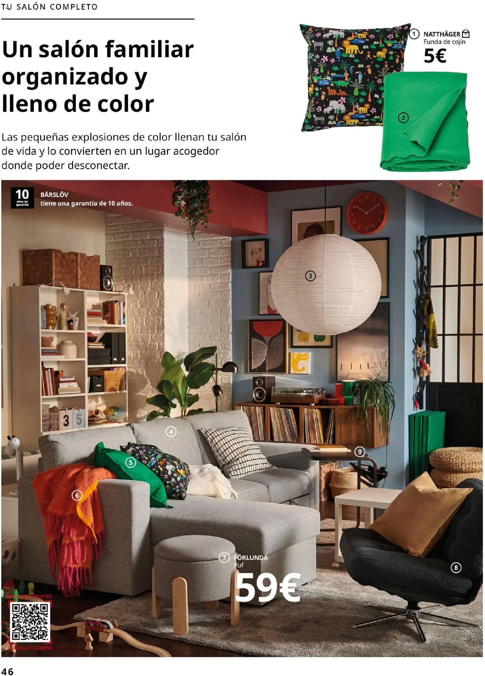 IKEA - Salones │ válido desde el 04/02/2026 | Página: 46 | Productos: Salón, Funda, Funda de cojín, Cojín