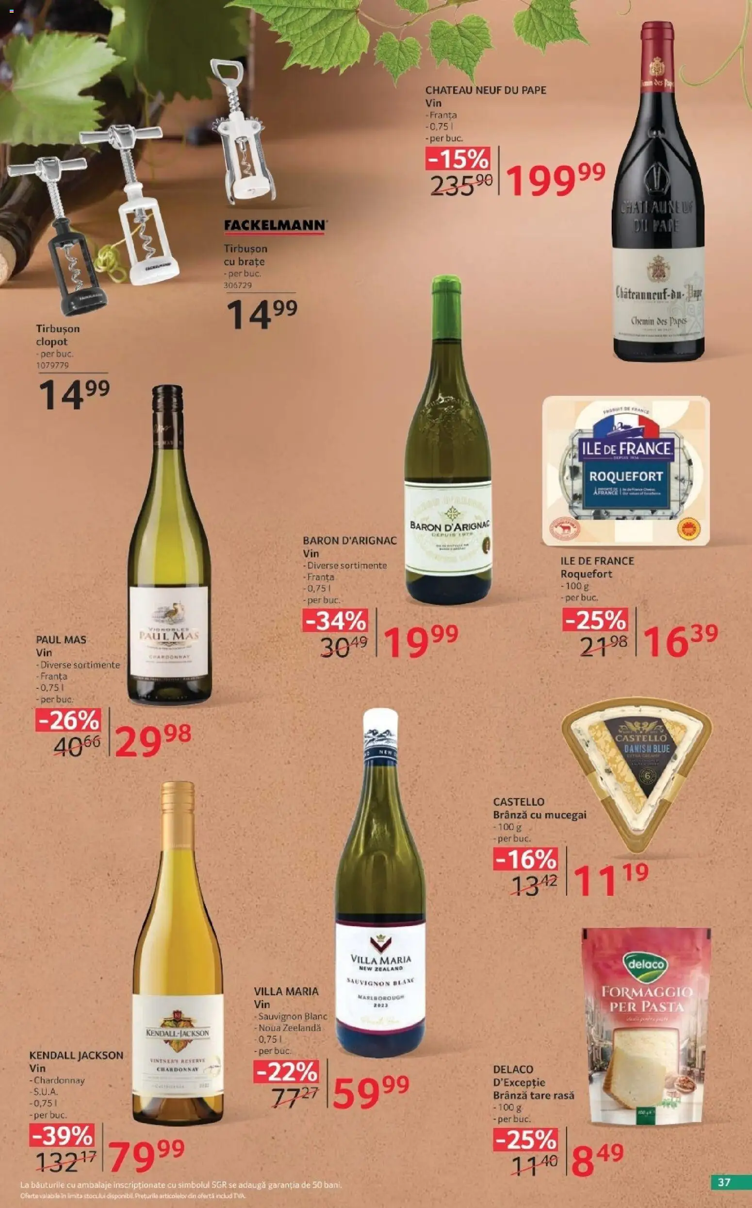 Noul catalog Selgros – valabil de la 02.10.2026 | Pagină: 37 | Produse: Delaco, Brânză, Brânză cu mucegai, Sauvignon