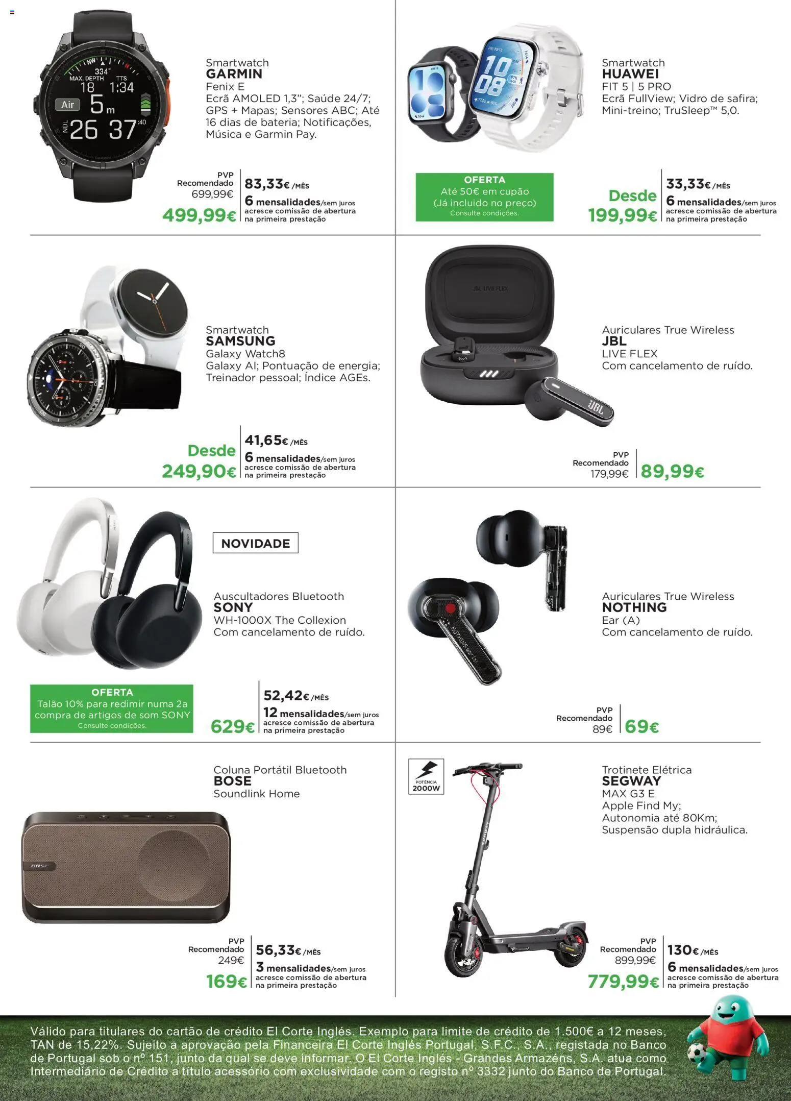 El Corte Ingles folheto │ válido de 05.06.2026 | Página: 7 | Produtos: Suspensão, Banco, Smartwatch, Trotinete