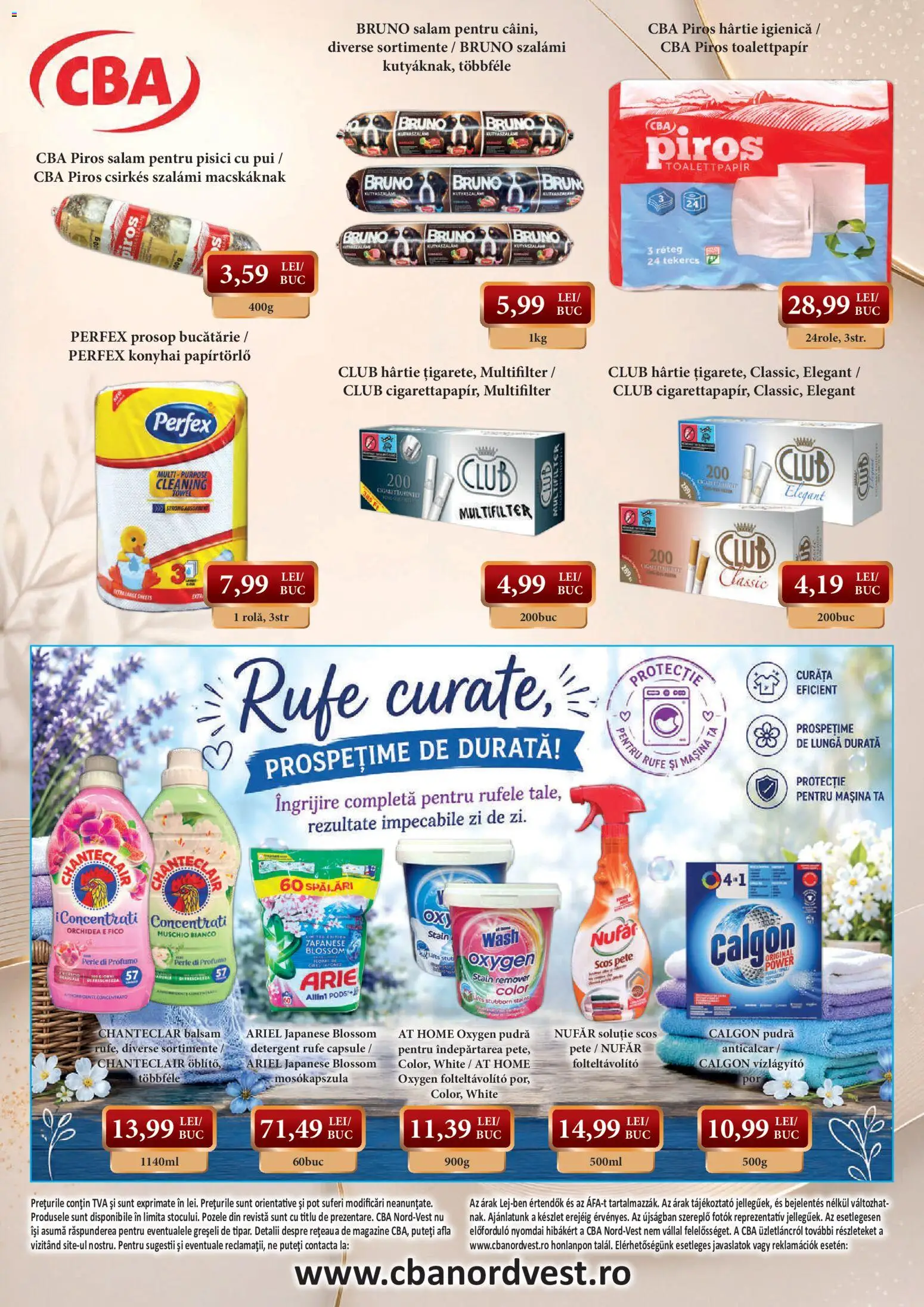 Noul catalog CBA – valabil de la 10.09.2026 | Pagină: 8 | Produse: Detergent Rufe, Perle, Pudră, Salam