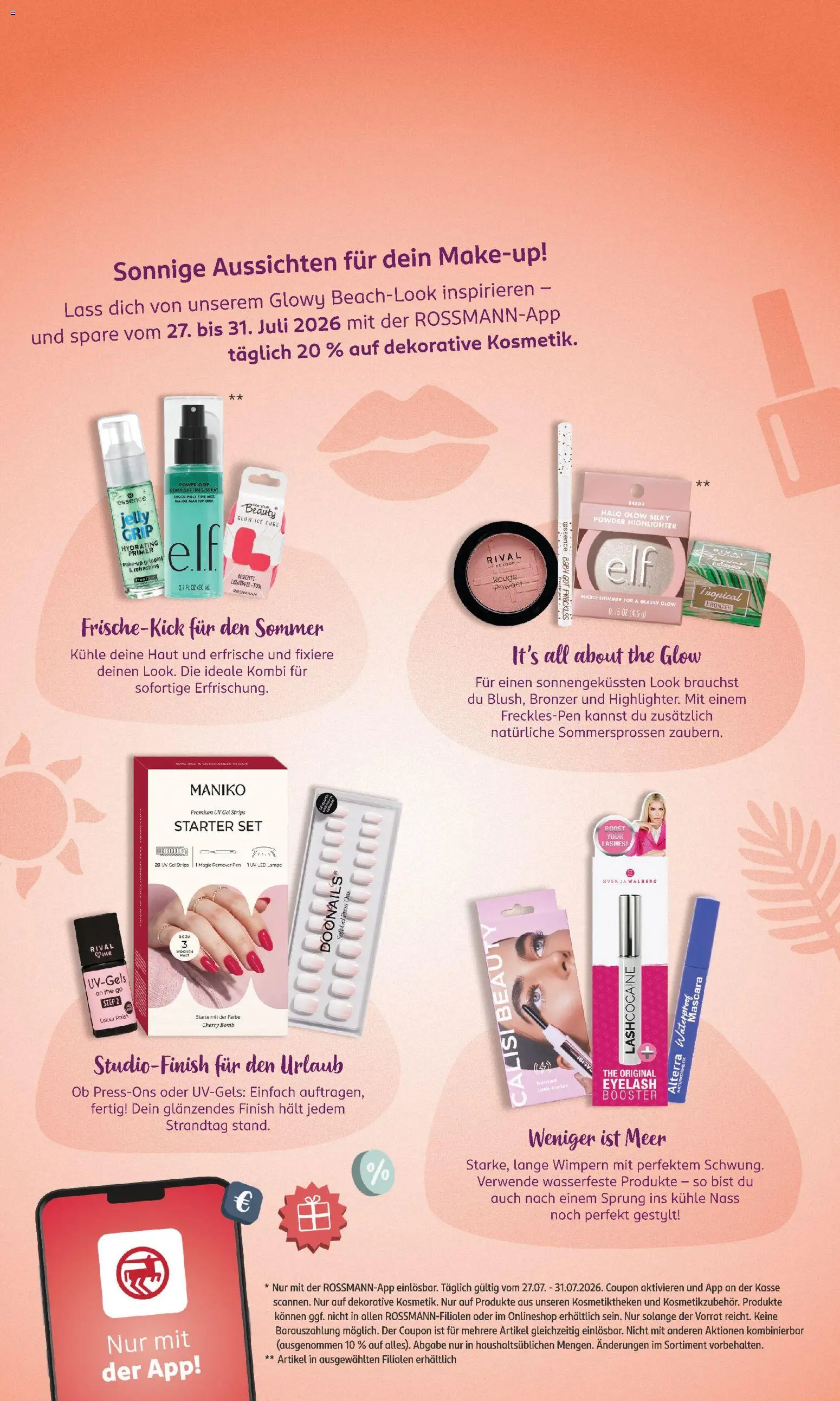 Rossmann Prospekt – gültig ab 27.07.2026 | Seite: 21 | Produkte: Lampe, Bronzer, Highlighter, Primer
