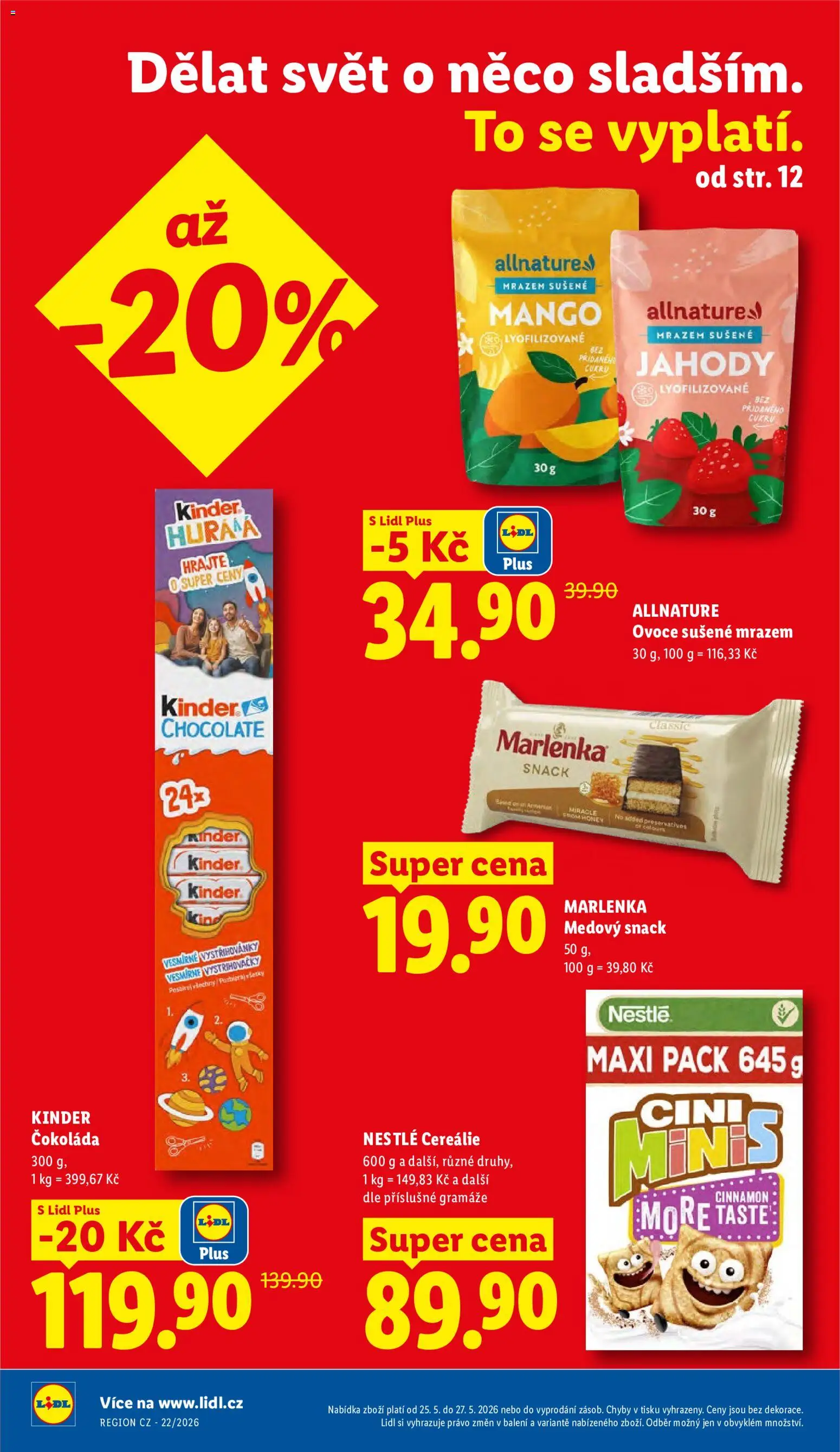 Lidl leták od 25.05.2026 💥 Nenechte si ujít TOP nabídky! ⭐ | Česko