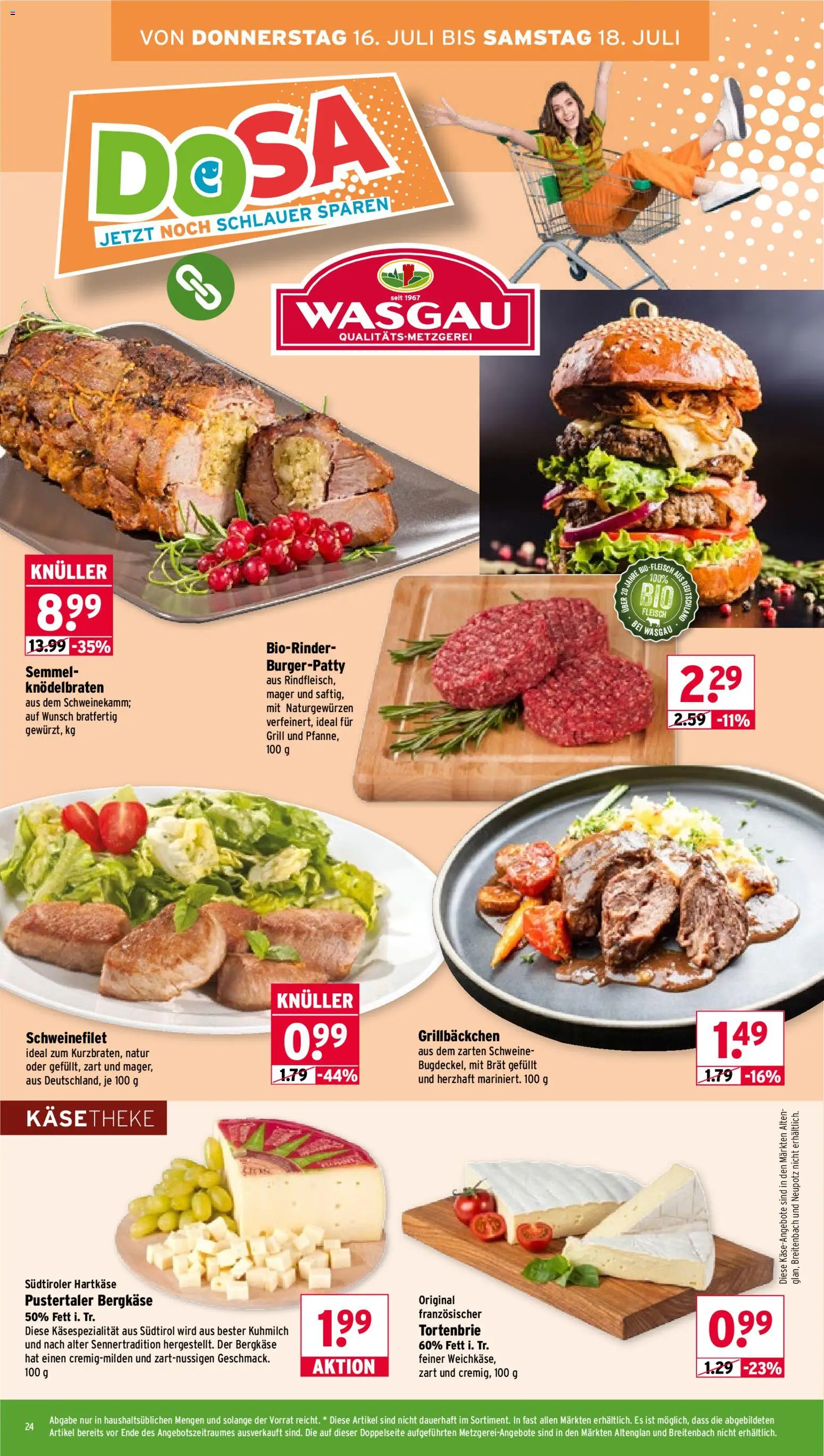 Wasgau Prospekt – gültig ab 13.07.2026 | Seite: 24 | Produkte: Grill, Schweinefilet, Fleisch