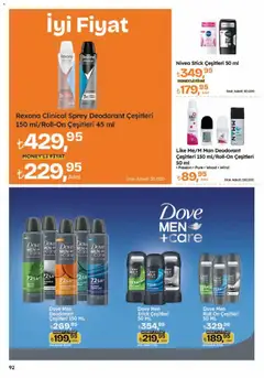 23 Temmuz 2026 tarihinden itibaren geçerli olan Migros kataloğu önizlemesi | Sayfa: 92 | Ürünler: Deodorant