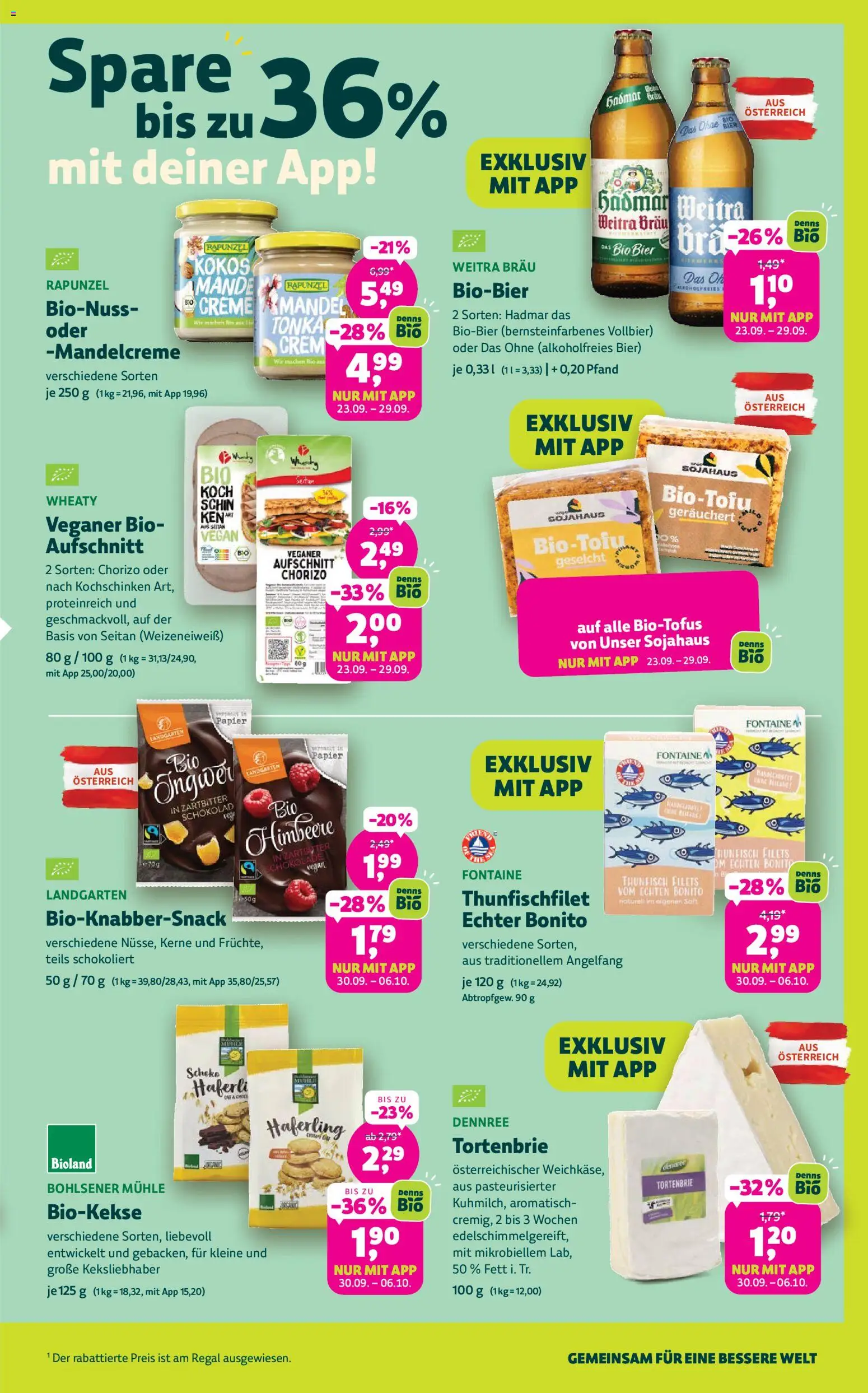 Denns BioMarkt Angebote gültig ab 23.09.2026 | Seite: 3 | Produkte: Mandel, Himbeere, Regal, Schokolade