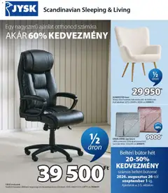 JYSK akciós újság - amely érvényes a következő dátumtól: 2026.08.26.