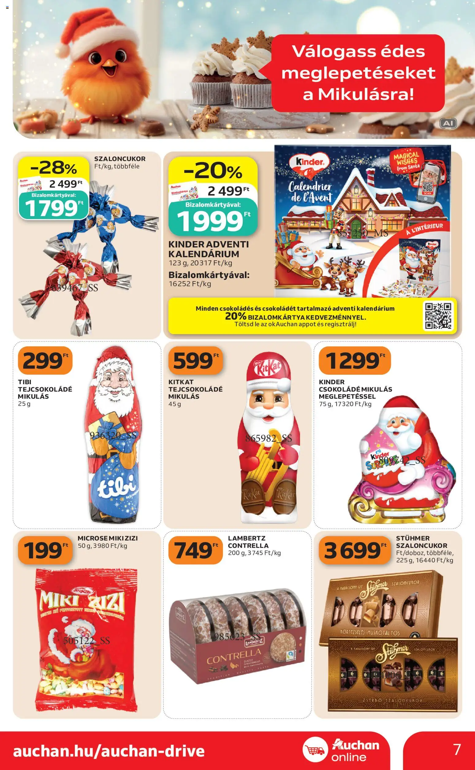 Auchan akciós ujság - amely érvényes a következő dátumtól: 2026.10.29. | Oldal: 7 | Termékek: Stühmer, Lé, KitKat, Csokoládé