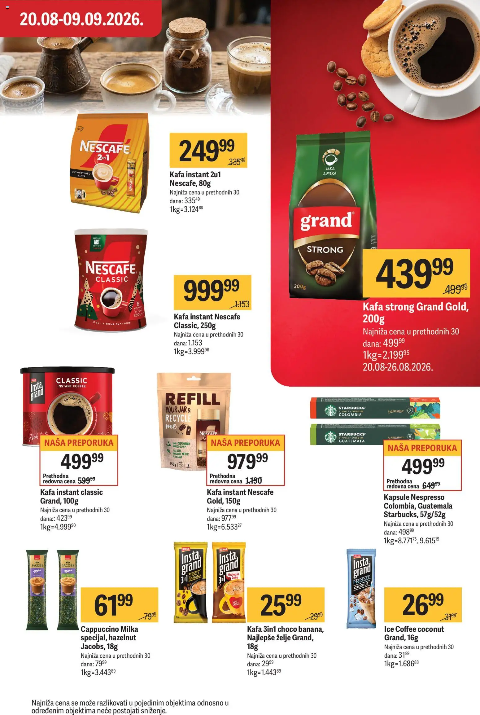 Maxi katalog - važi od 27.08.2026 | Strana: 28 | Proizvode: Kapsule, Kafa, Nespresso, Nescafé