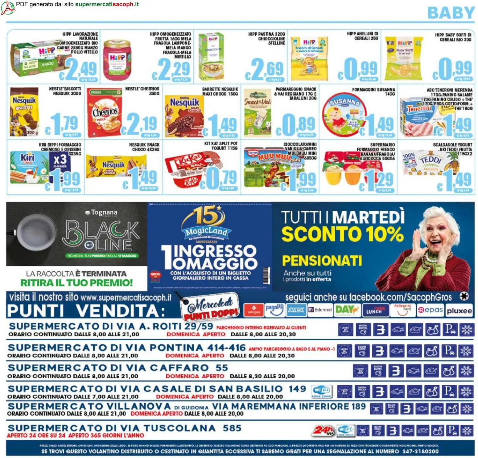 Volantino Sacoph del 29.04.2026 | Pagina: 20 | Prodotti: Manzo, Formaggio, Vitello, Grissini