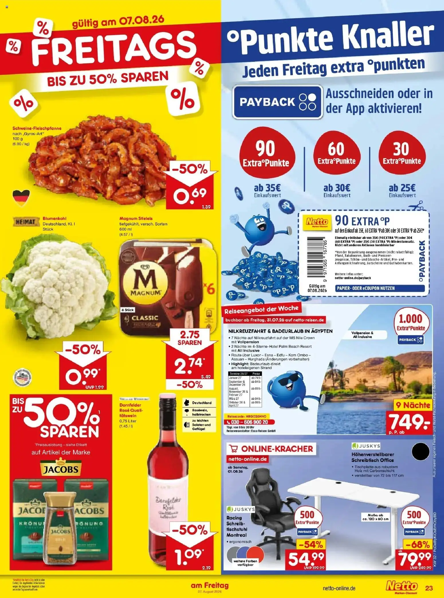 Netto Marken-Discount Prospekt Buttenwiesen – gültig ab 03.08.2026 | Seite: 41 | Produkte: Blumenkohl, Fleisch, Uhr