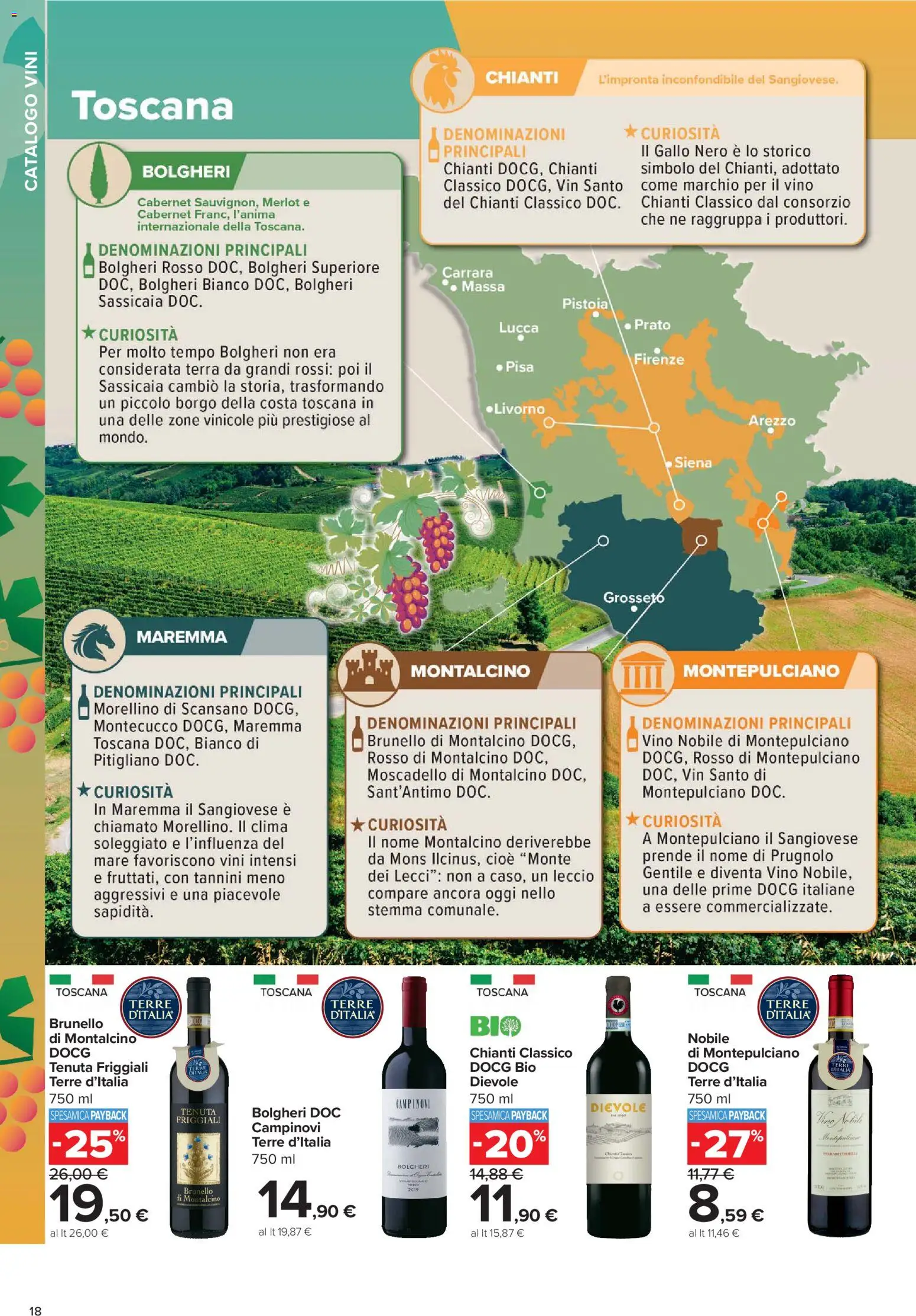 Volantino Carrefour del 05/10/2026 | Pagina: 18 | Prodotti: Vino, Terra