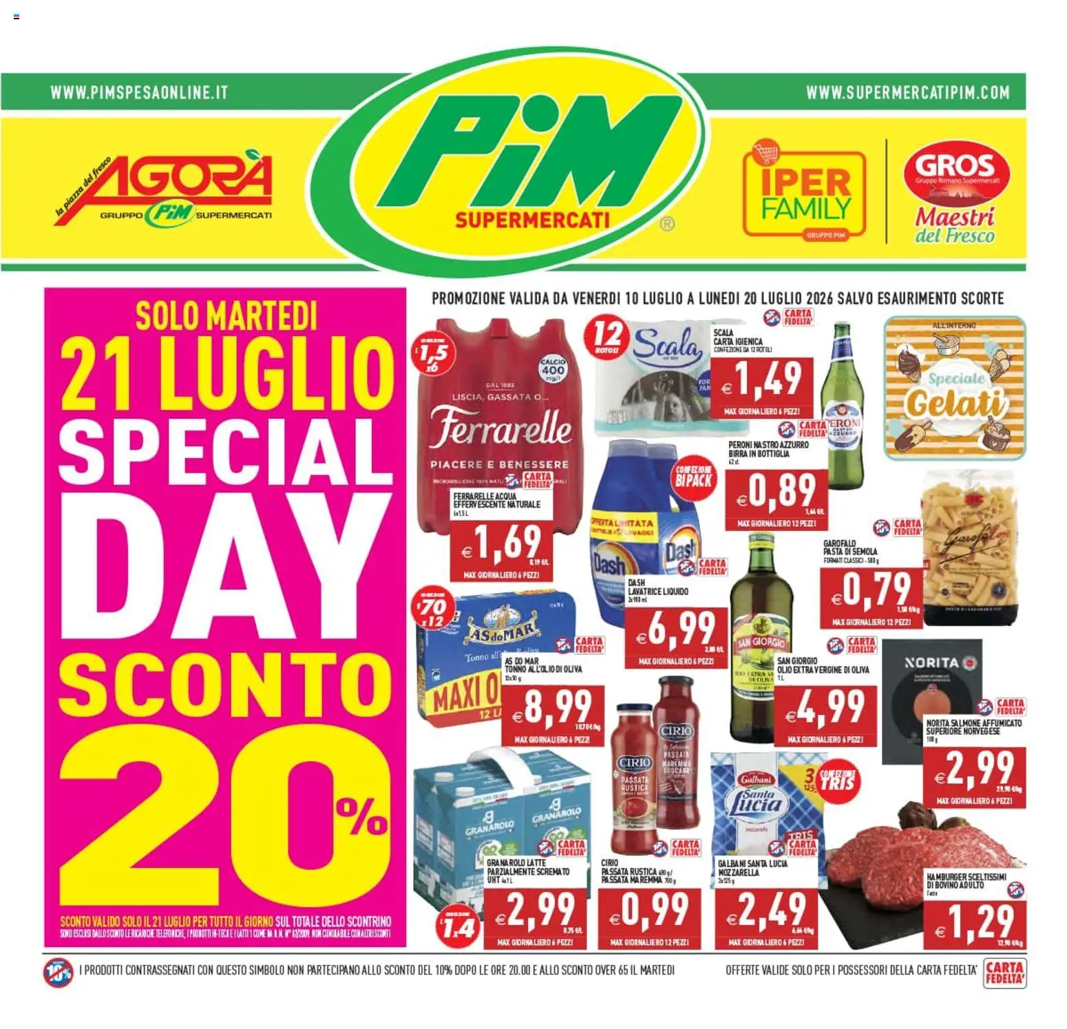 Volantino PIM Supermercati del 10/07/2026 | Pagina: 1
