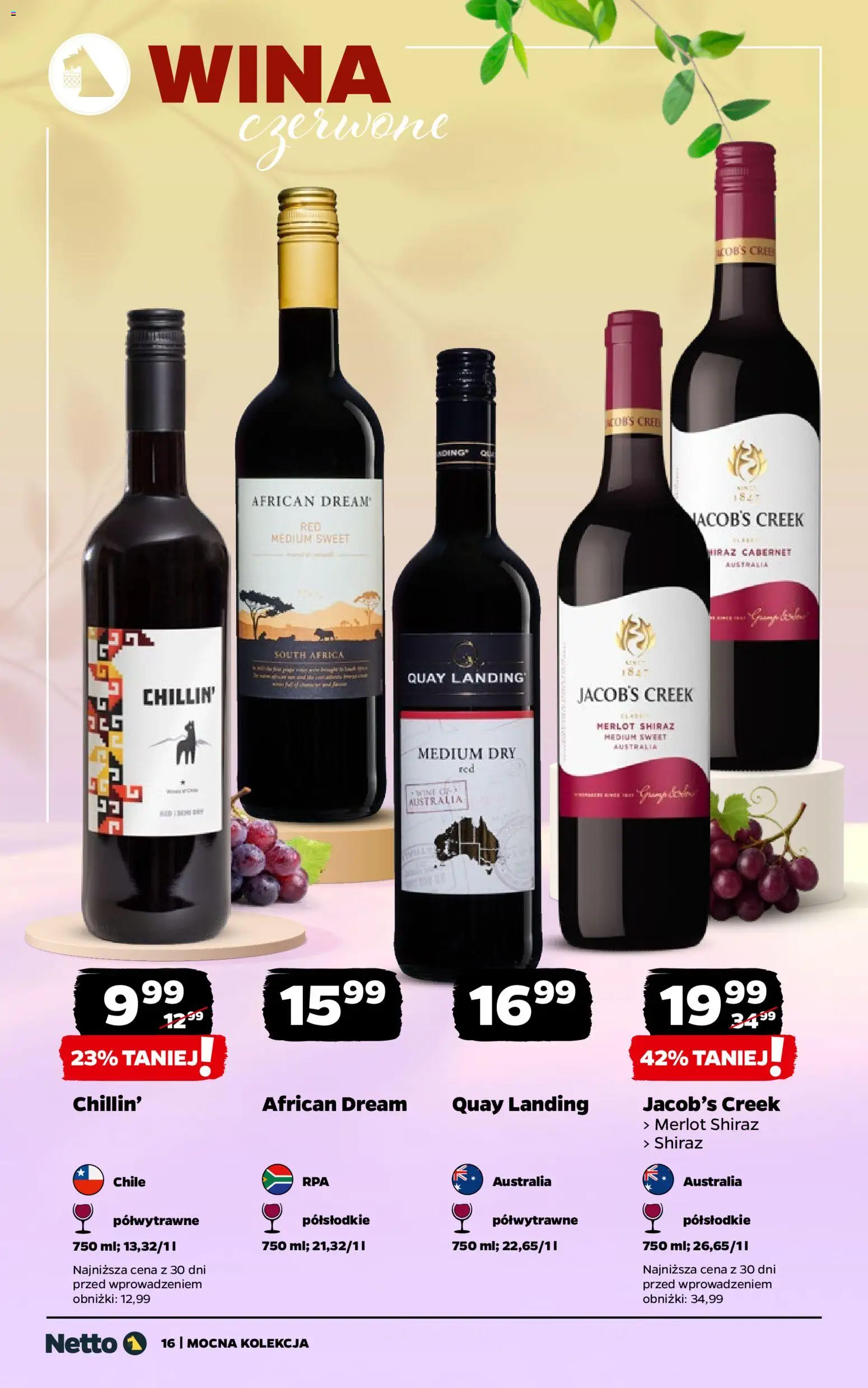 Netto gazetka - Wina od 08.06.2026 | Strona: 16 | Produkty: Merlot