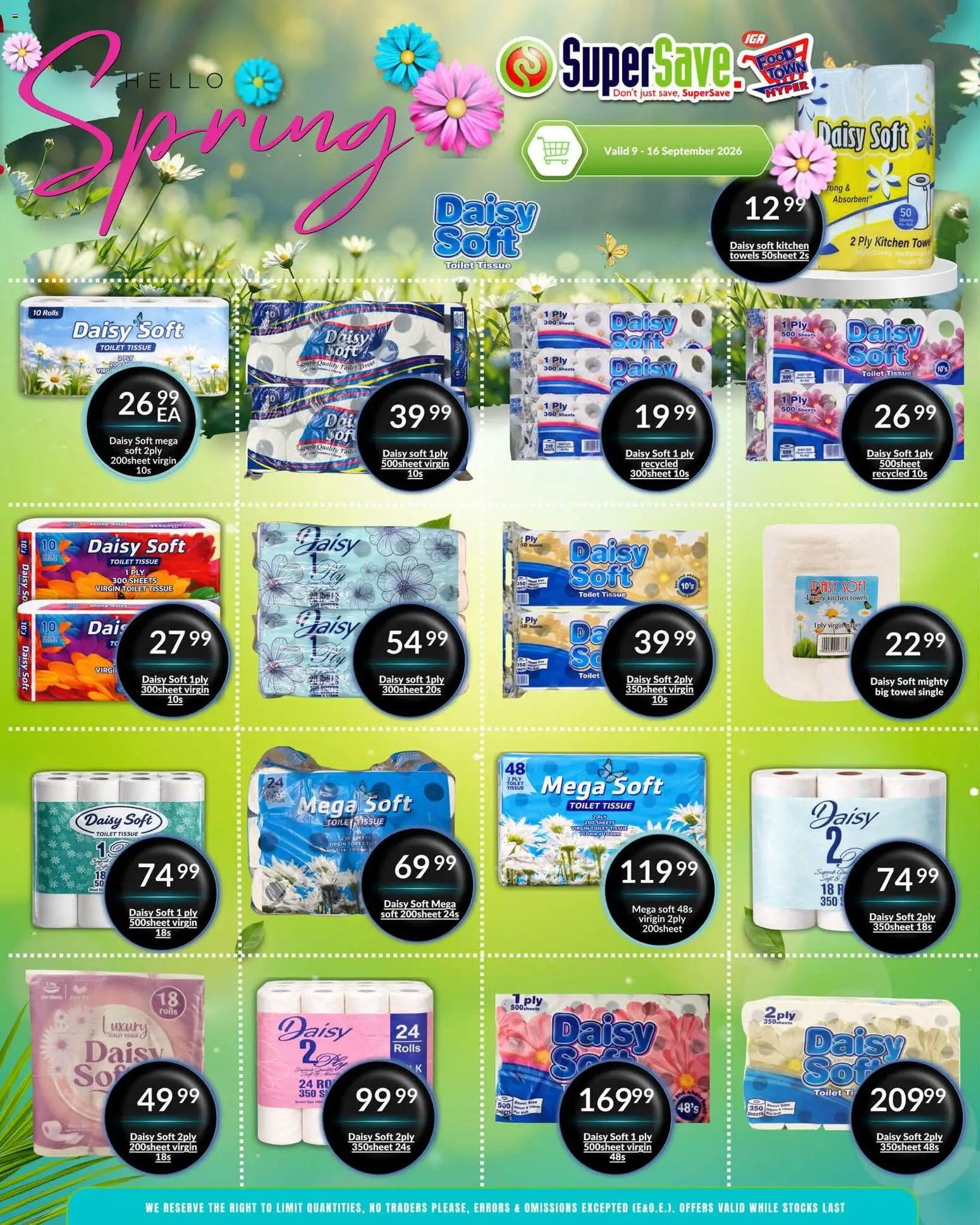 New Super Save catalogue – valid from 09/09/2026 | Page: 64 | Products: Towels, Toilet, Towel, Paper