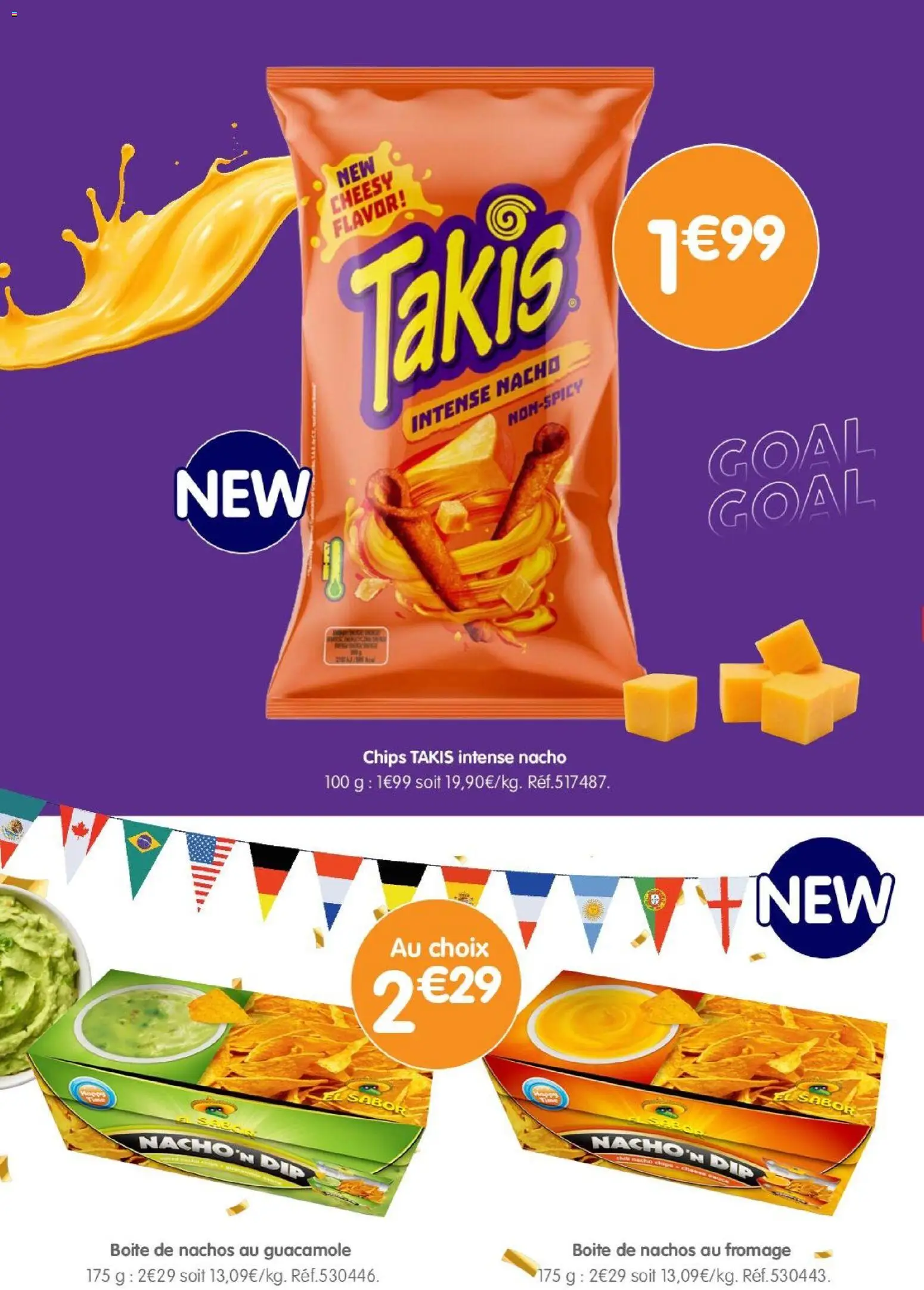 {H1} | Page: 2 | Produits: Nachos, Guacamole, Fromage, Chips