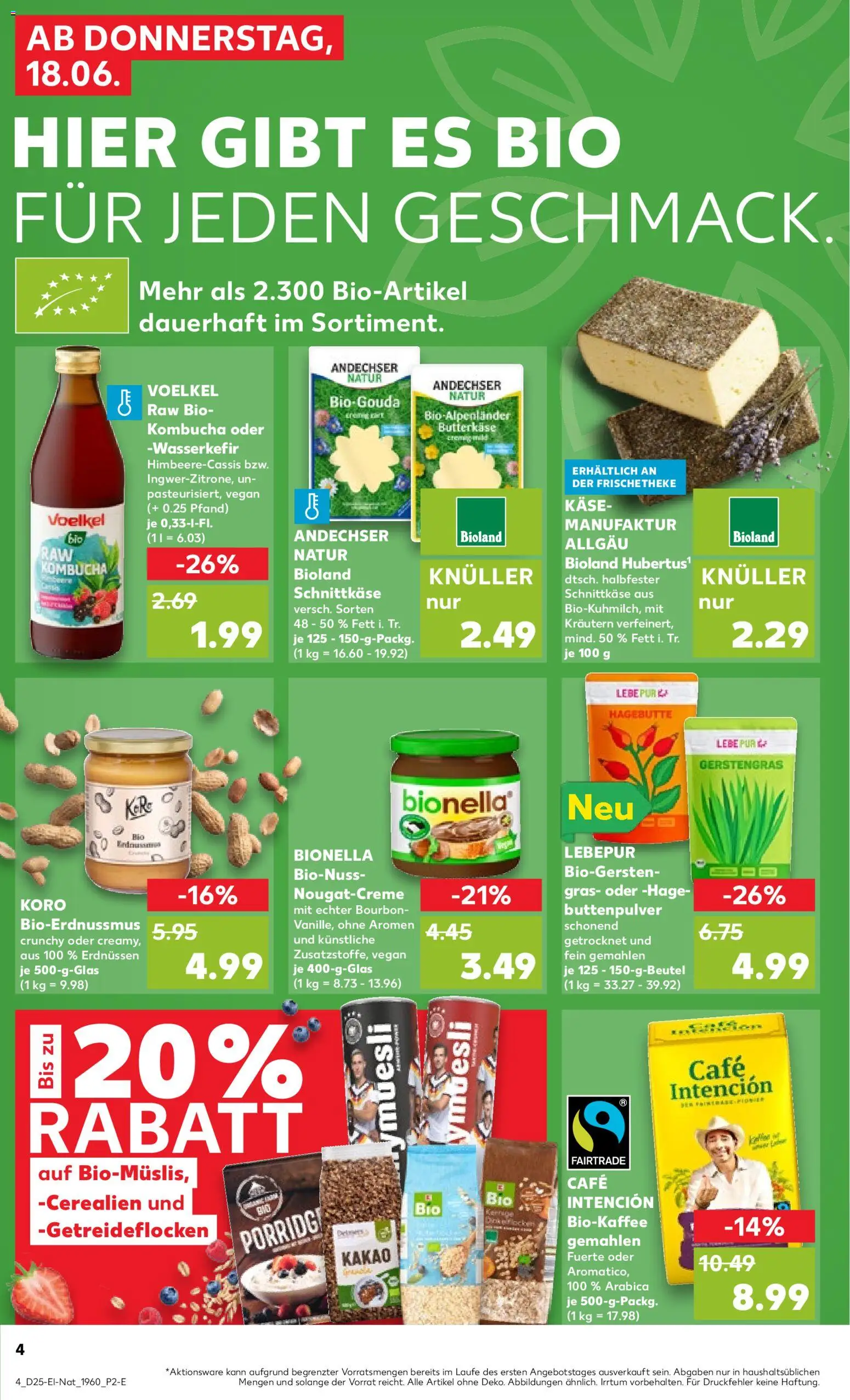 Kaufland Prospekt Frankfurt (Oder) – gültig ab 18.06.2026 | Seite: 4 | Produkte: Butter, Käse, Bourbon