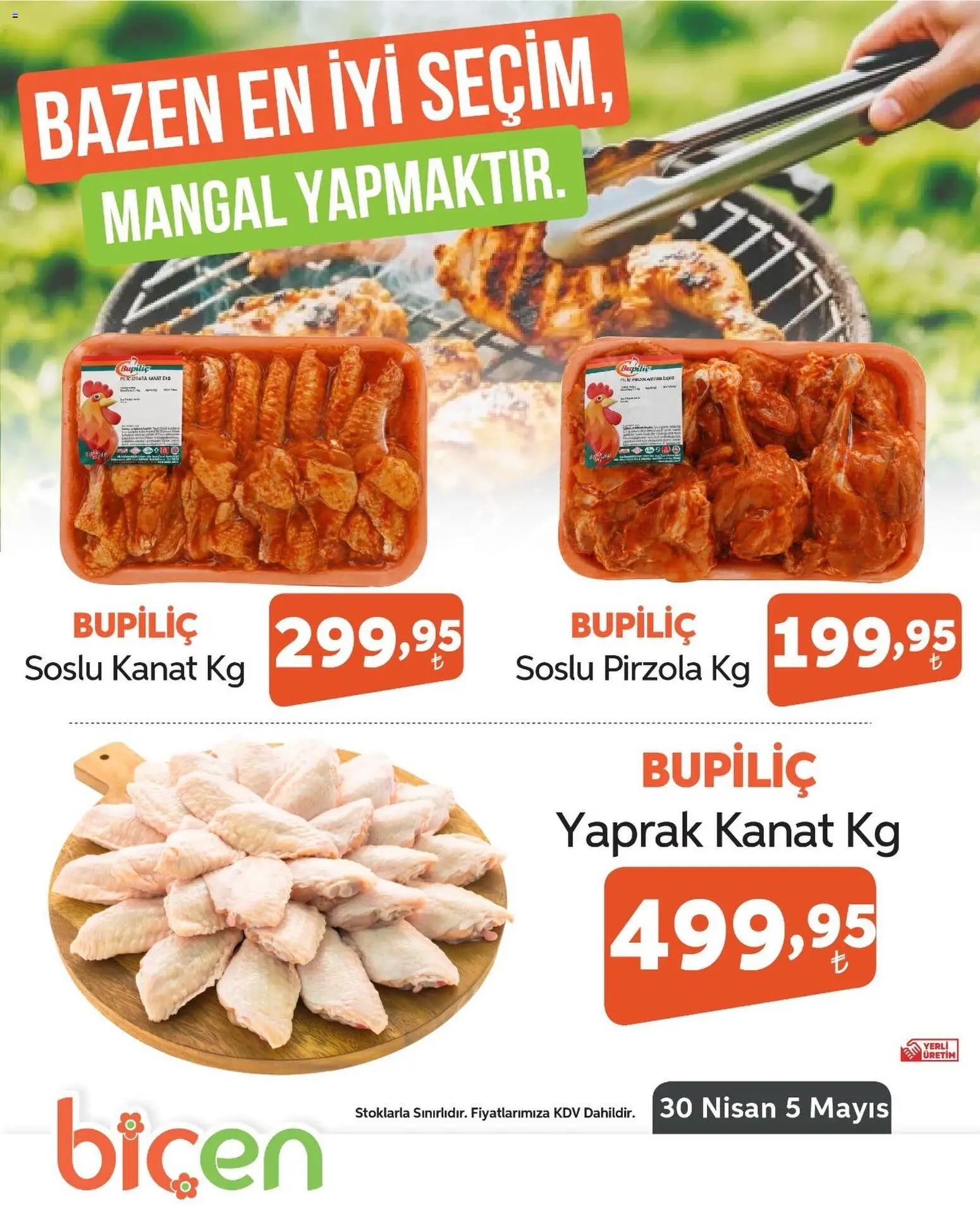 Biçen Market İndirim - 30.04.2026 tarihinden itibaren geçerlidir | Sayfa: 1 | Ürünler: Pirzola