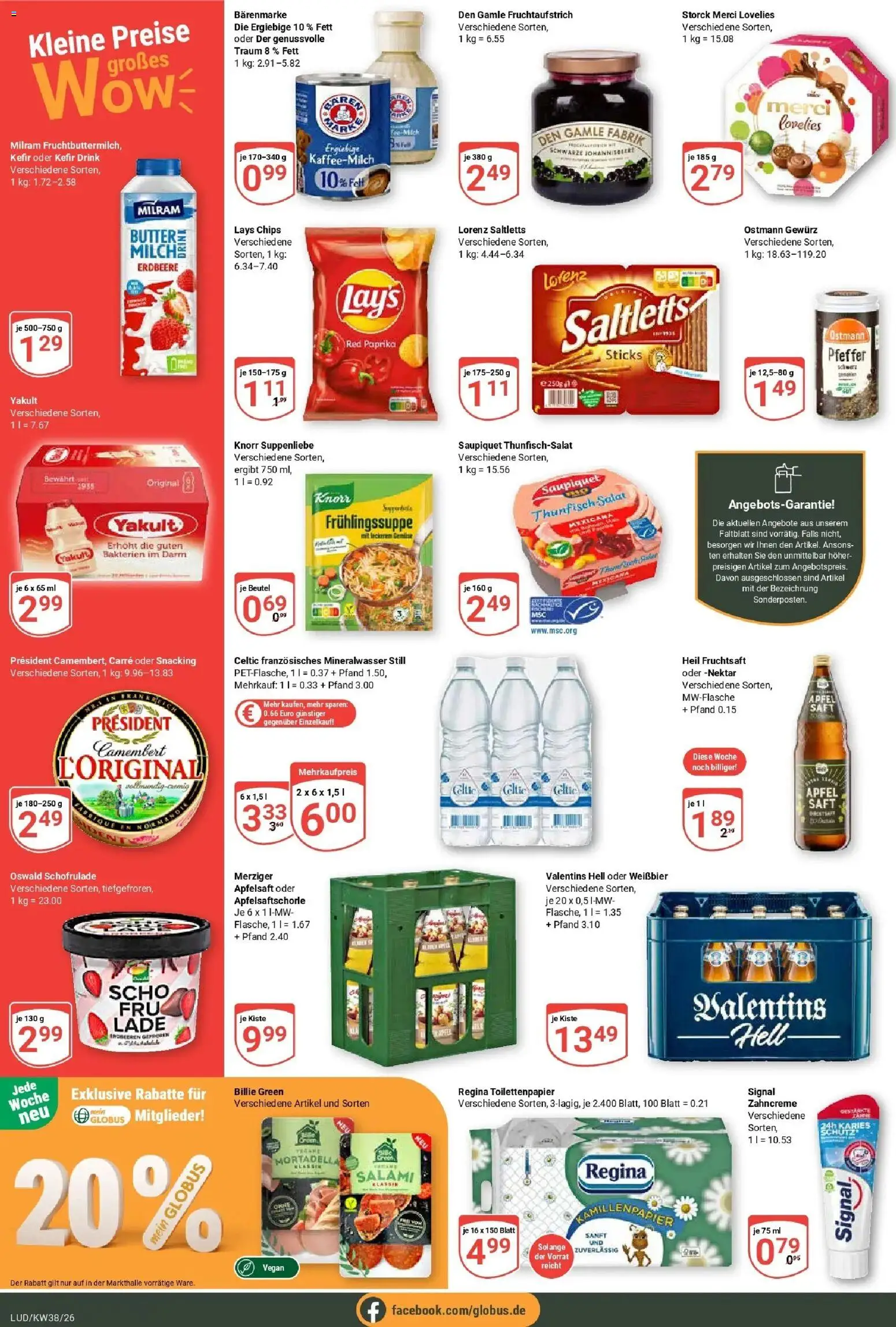 Globus Prospekt Ludwigshafen-Oggersheim (ab 14.09.2026) » Angebote online | Seite: 2 | Produkte: Merci, Kefir, Weißbier, Saft