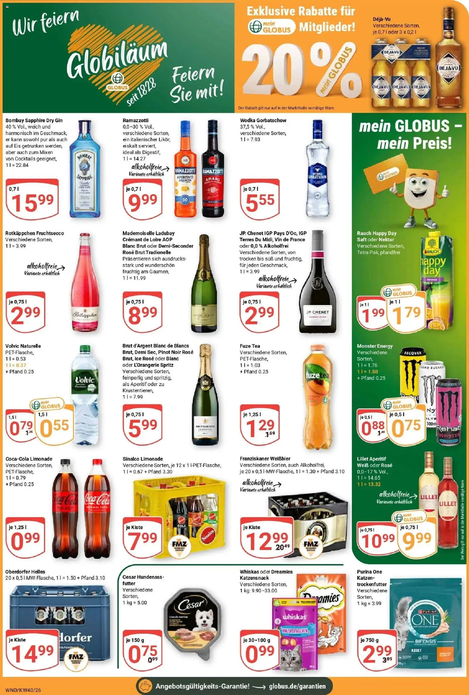 Globus Prospekt St. Wendel (ab 28.09.2026) » Angebote online | Seite: 5 | Produkte: Fuze tea, Coca cola, Fruchtsecco, Ramazzotti