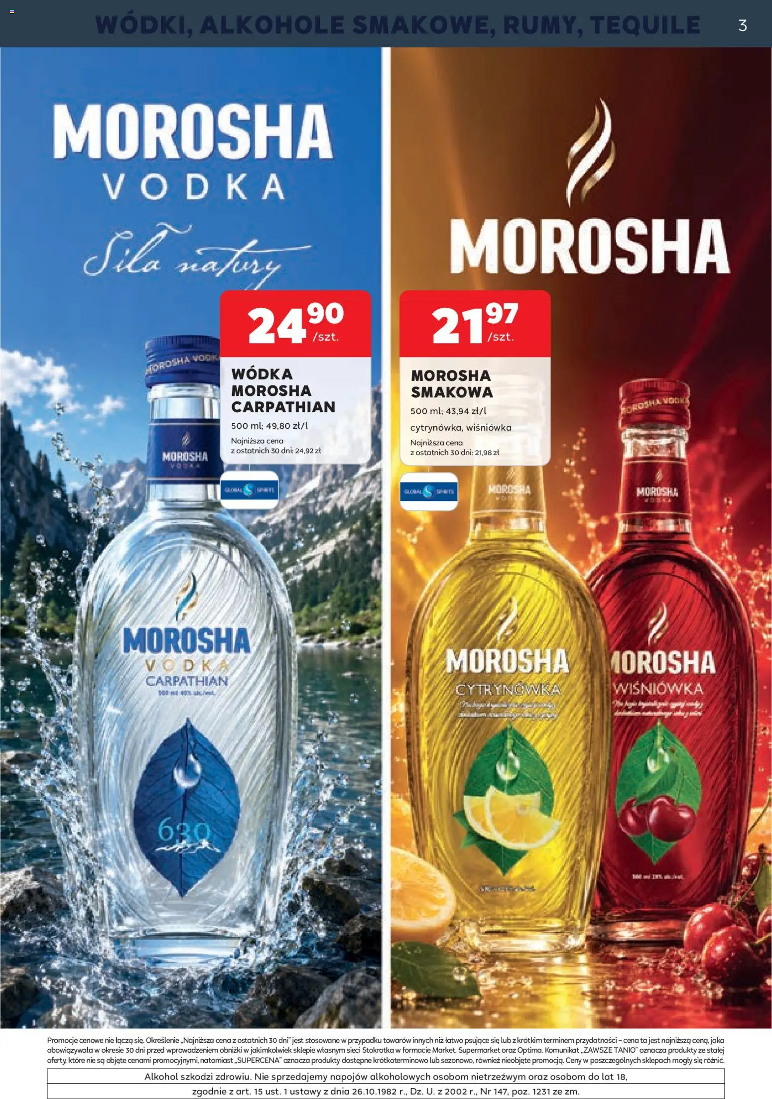 Stokrotka gazetka - Oferta alkoholowa od 06.08.2026 | Strona: 3 | Produkty: Stokrotka, Vodka, Alkohol, Wódka