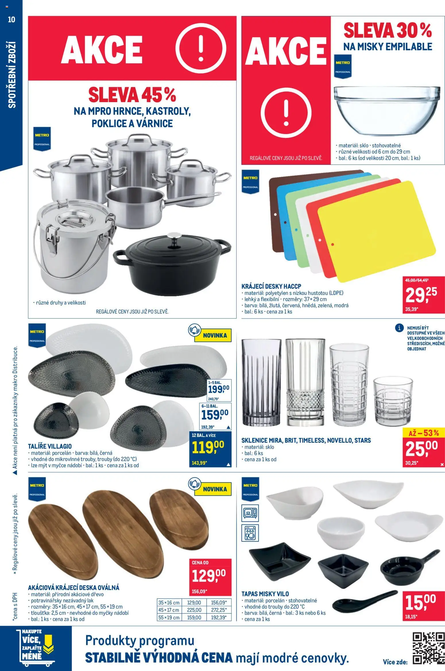 Makro leták - Nepotravinové zboží od 12.08.2026 | Strana: 10 | Produkty: Talíře, Tapas, Poklice, Desky