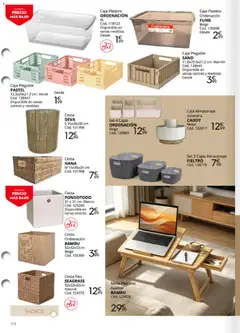 Vista previa Conforama Despachos for all válido desde el 12/08/2026 | Página: 34 | Productos: Mesa plegable, Almacenaje, Caja, Cesta