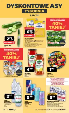 Pogląd oferty "Cukierki (różne rodzaje), Cukierki luz 100 g" - ważna od 02.11.2026 | Strona: 2 | Produkty: Śledzie, Napój energetyczny, Sos, Ser gouda