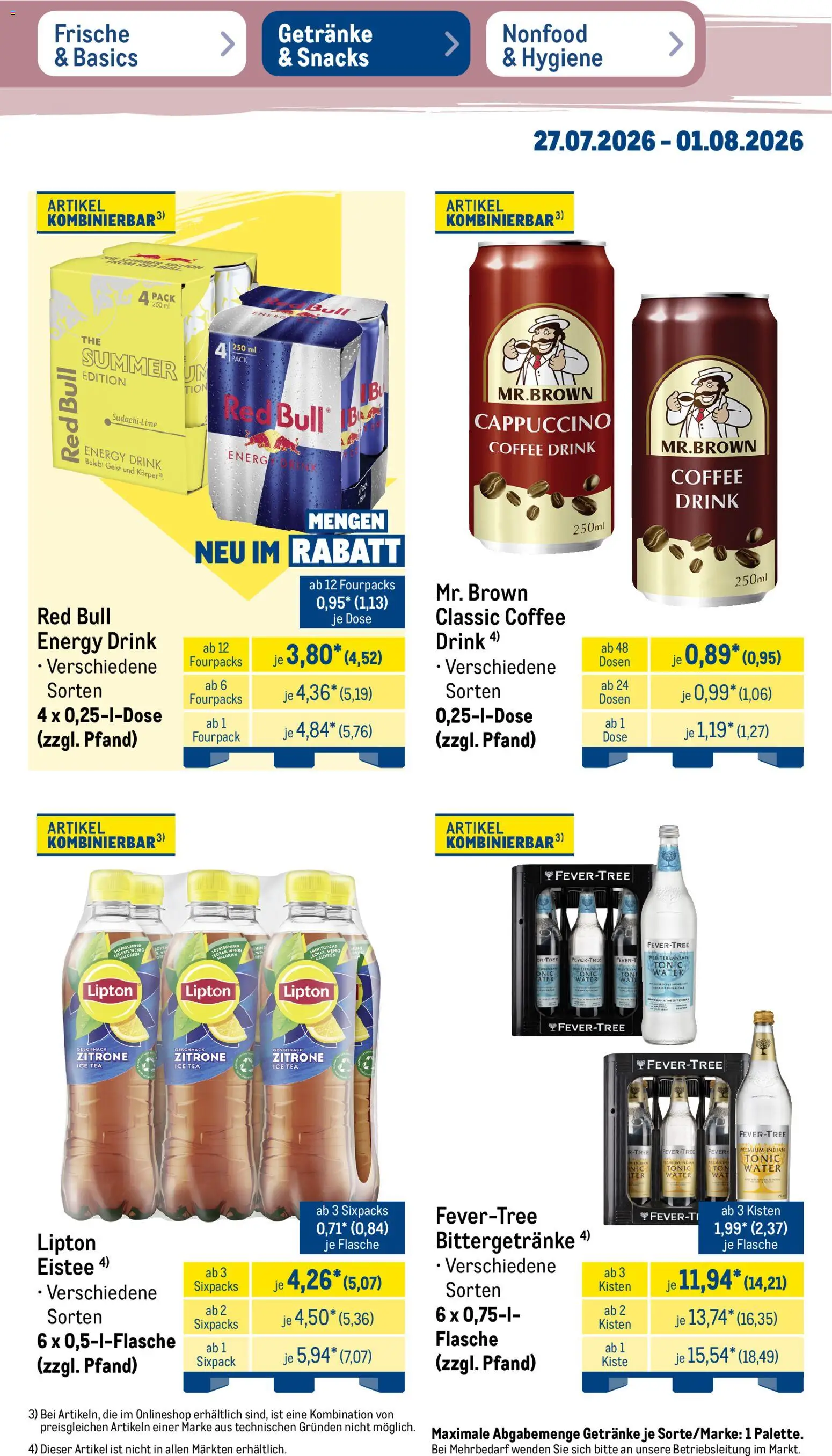 Metro Prospekt – gültig ab 27.07.2026 | Seite: 28 | Produkte: Red bull, Energy, Zitrone