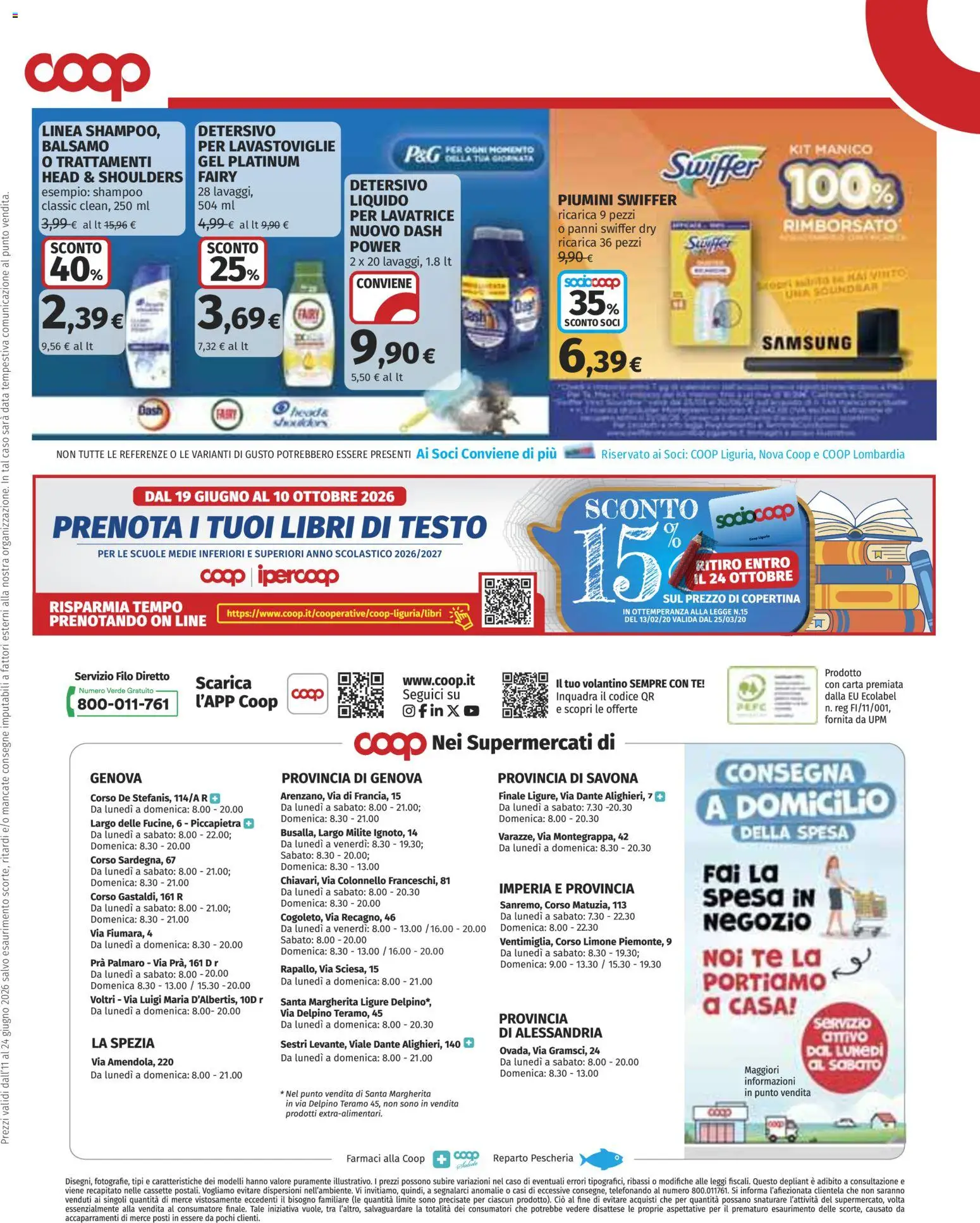 Volantino COOP del 11.06.2026 | Pagina: 24 | Prodotti: Shampoo, Soundbar, Lavatrice, Lavastoviglie