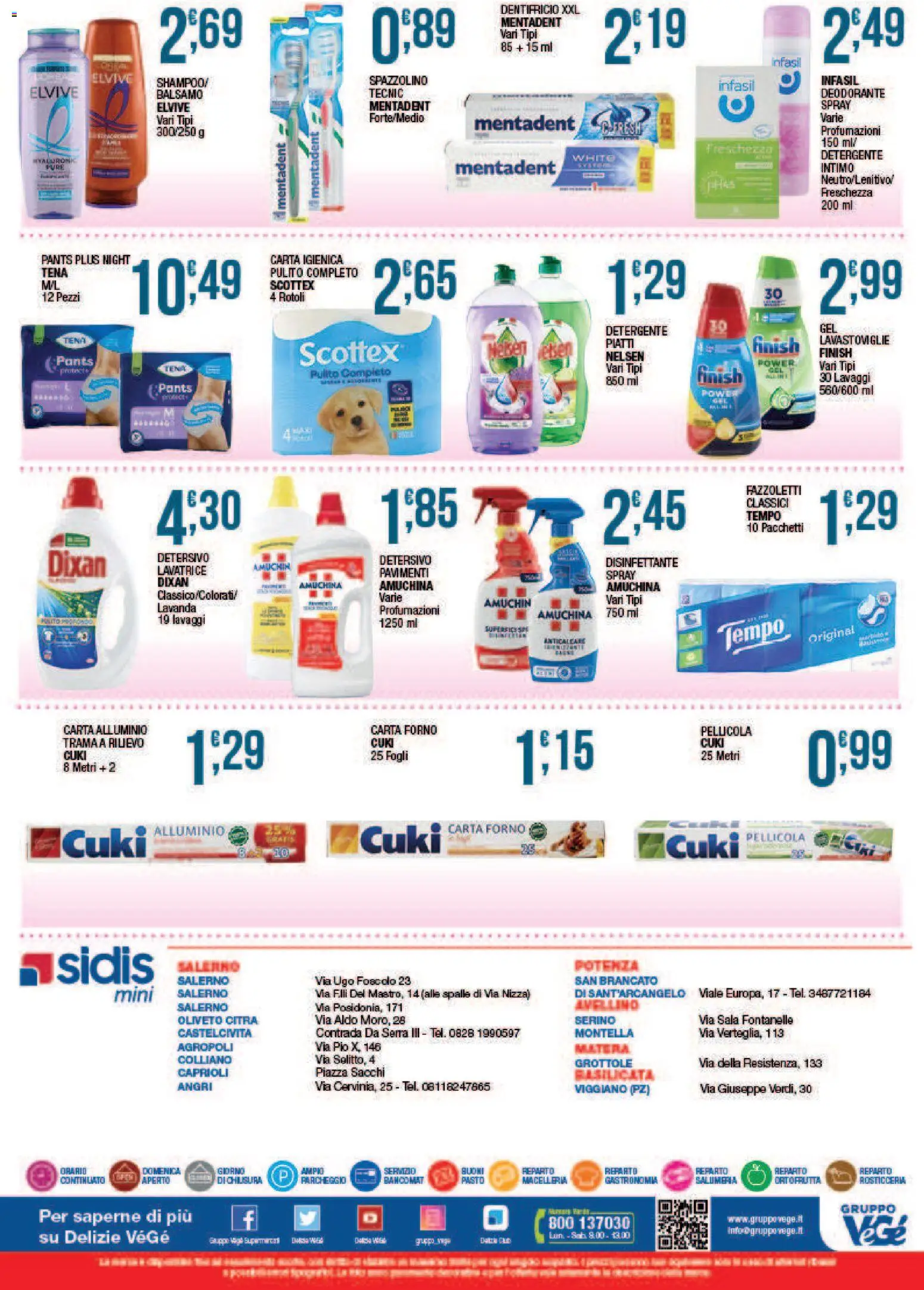 Volantino Sidis del 24/08/2026 | Pagina: 12 | Prodotti: Dentifricio, Intimo, Alluminio, Carta forno