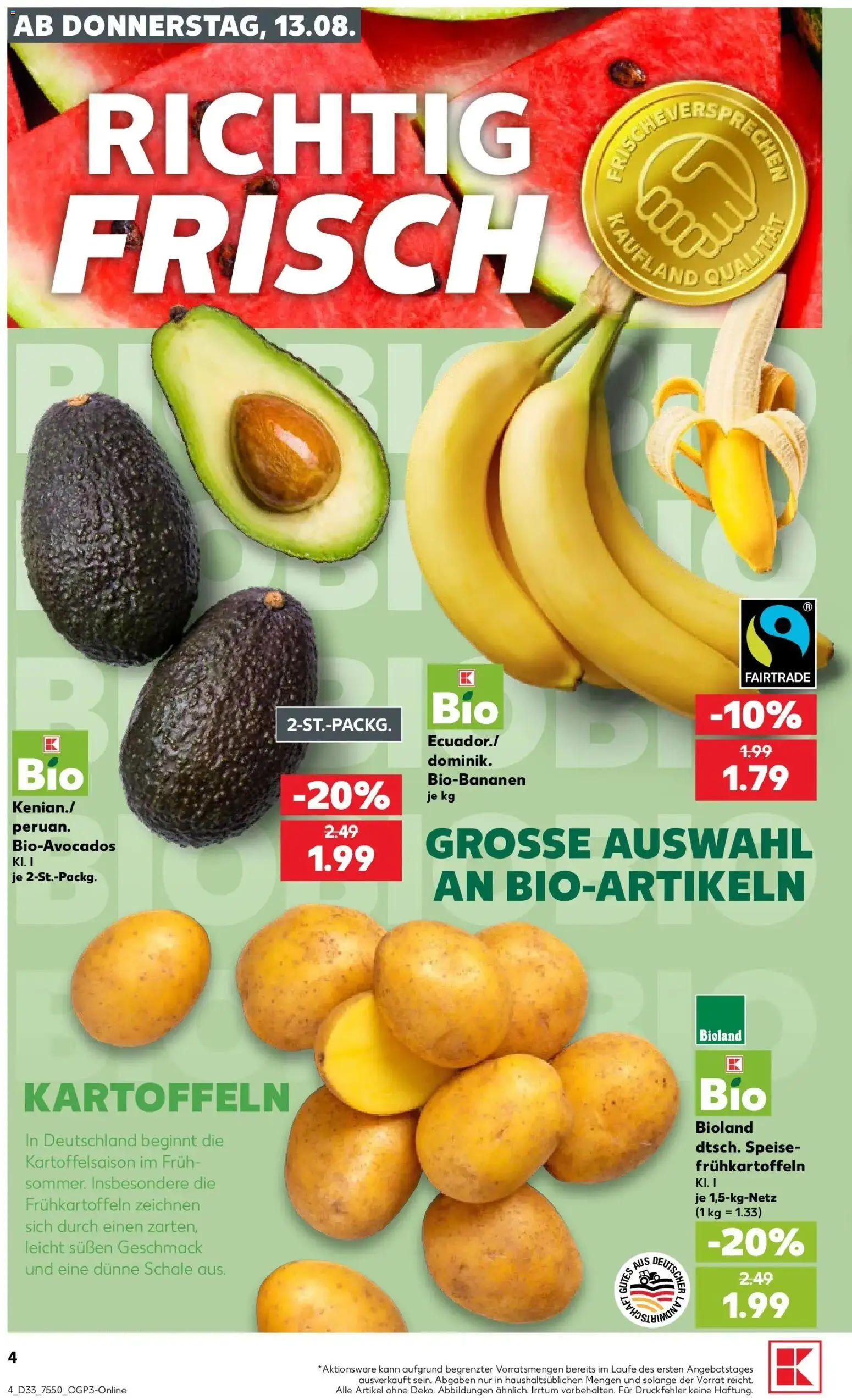 Prospekt Kaufland ab 10.08.2026 » Angebote Online zum Blättern | Seite: 13 | Produkte: Kartoffeln