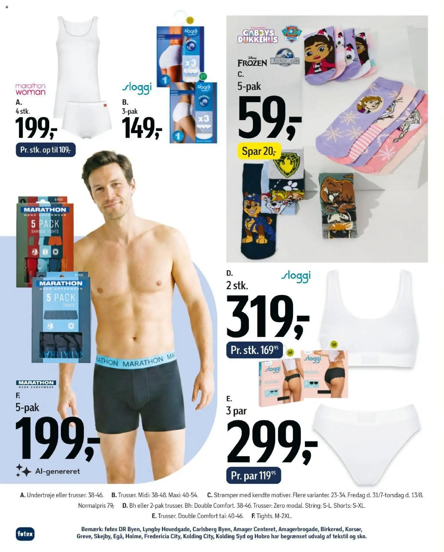 Føtex tilbudsavis – gyldig fra 31/07/2026 | Side: 71 | Produkter: Shorts, BH, Strømper, Tights