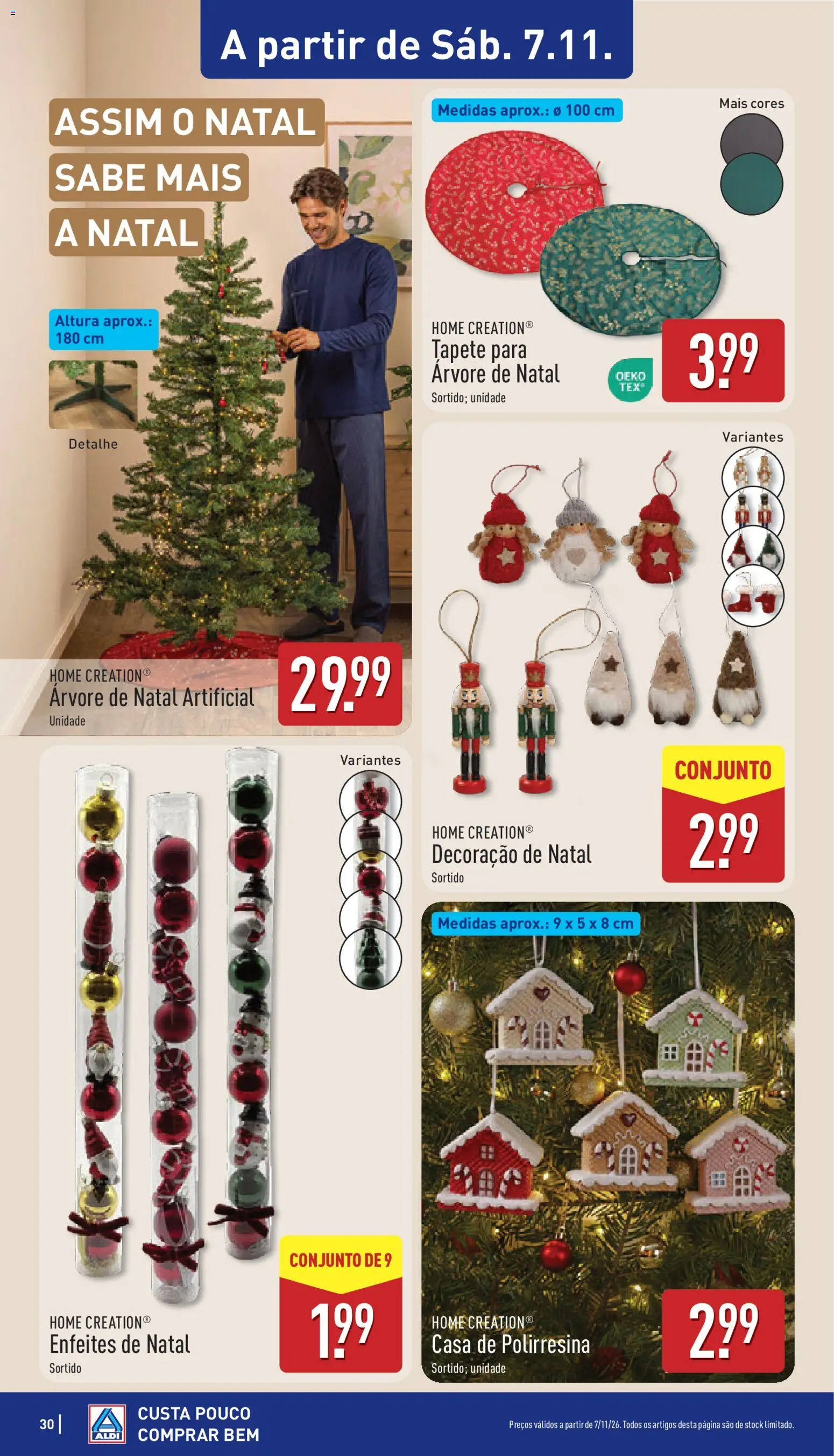 Aldi folheto │ válido de 02/11/2026 | Página: 30 | Produtos: Enfeites de natal, Árvore de natal, Decoração, Tapete