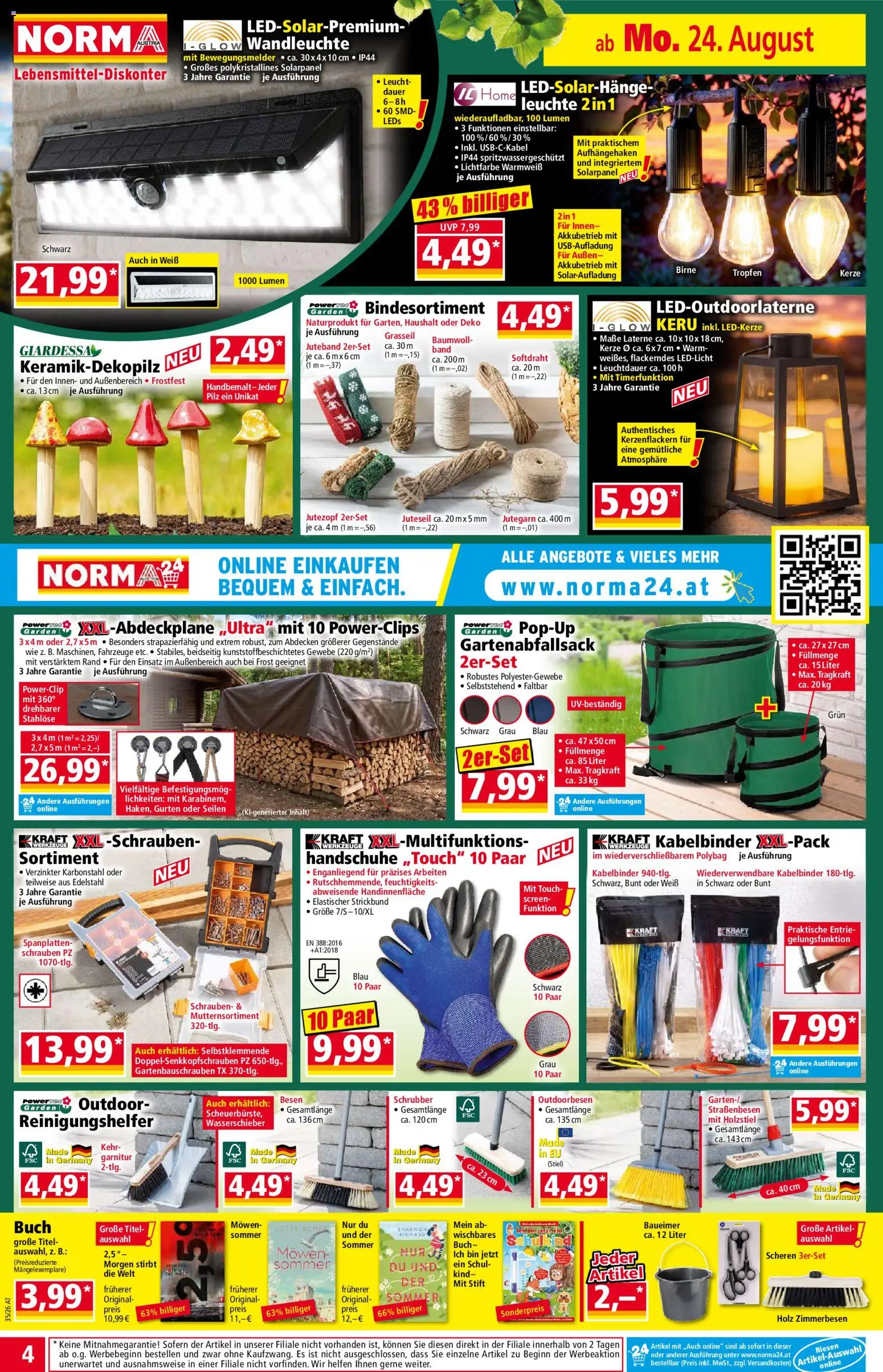 Norma Flugblatt gültig ab 24.08.2026 | Seite: 4 | Produkte: Handschuhe, Birne