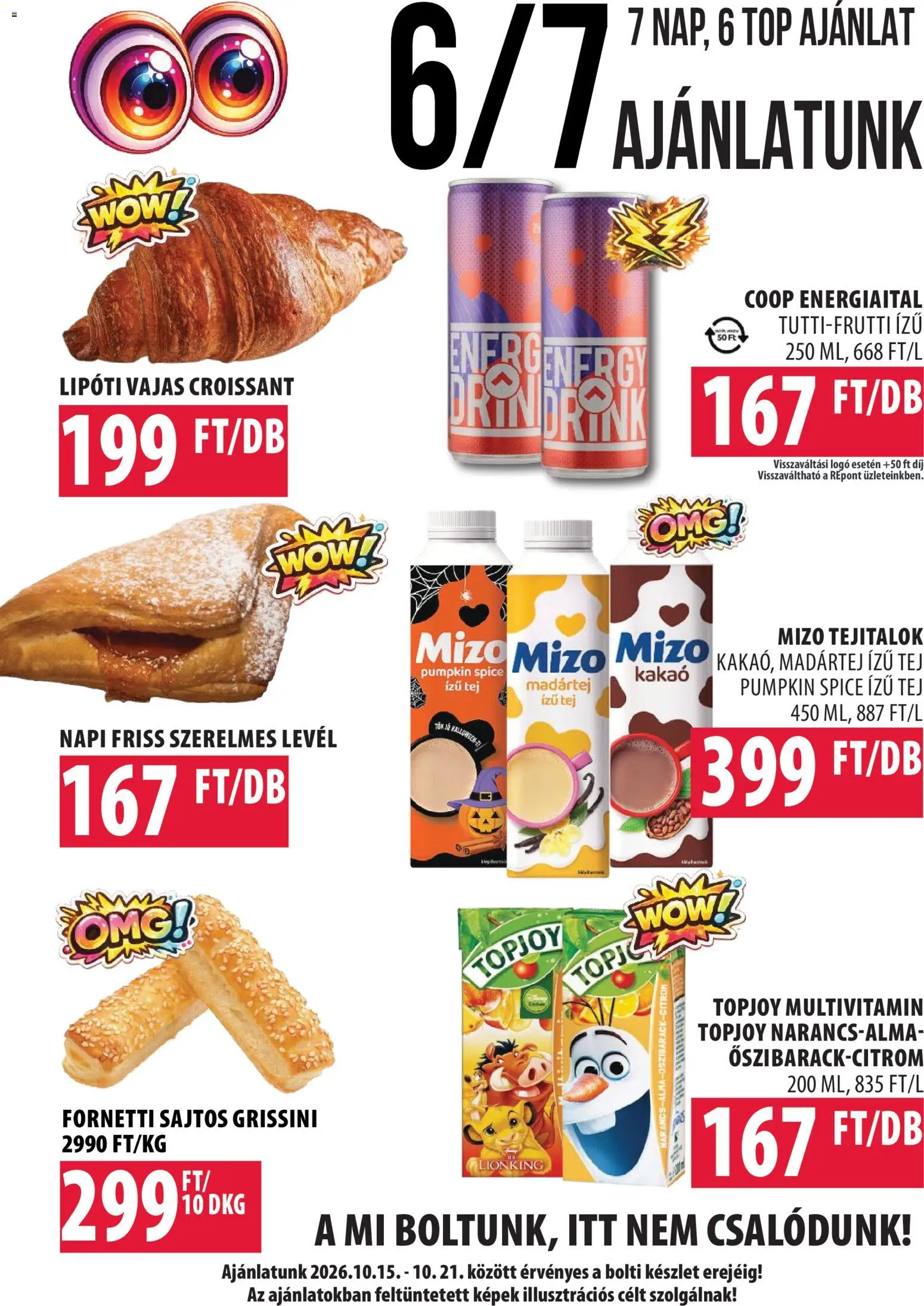 COOP Szolnok akciós ujság - amely érvényes a következő dátumtól: 2026.10.15. | Oldal: 5 | Termékek: Tök, Fornetti, Mizo, Multivitamin