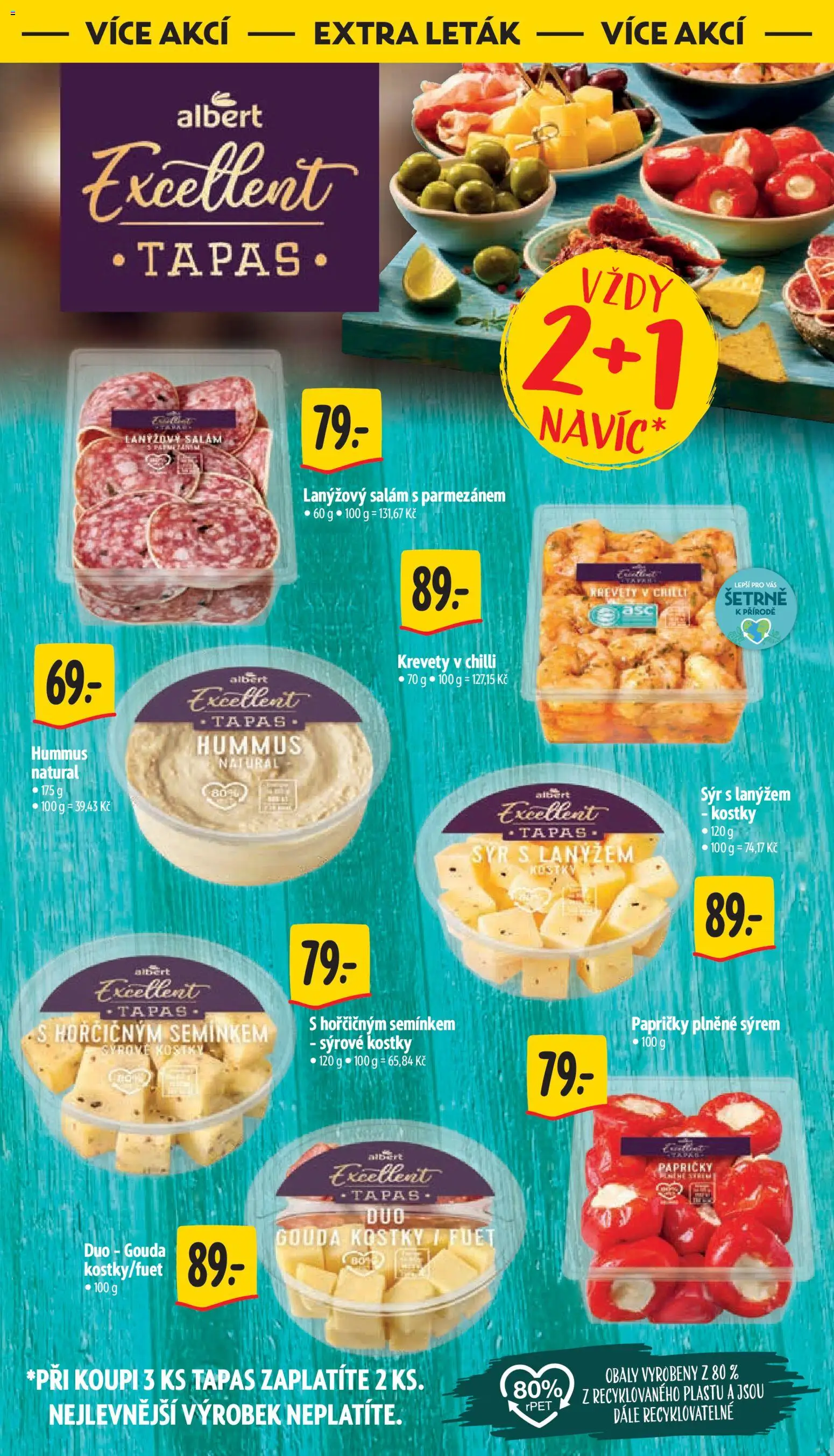 Albert leták - Hypermarket od 08.07.2026 | Strana: 40 | Produkty: Hummus, Sýr, Salám, Krevety