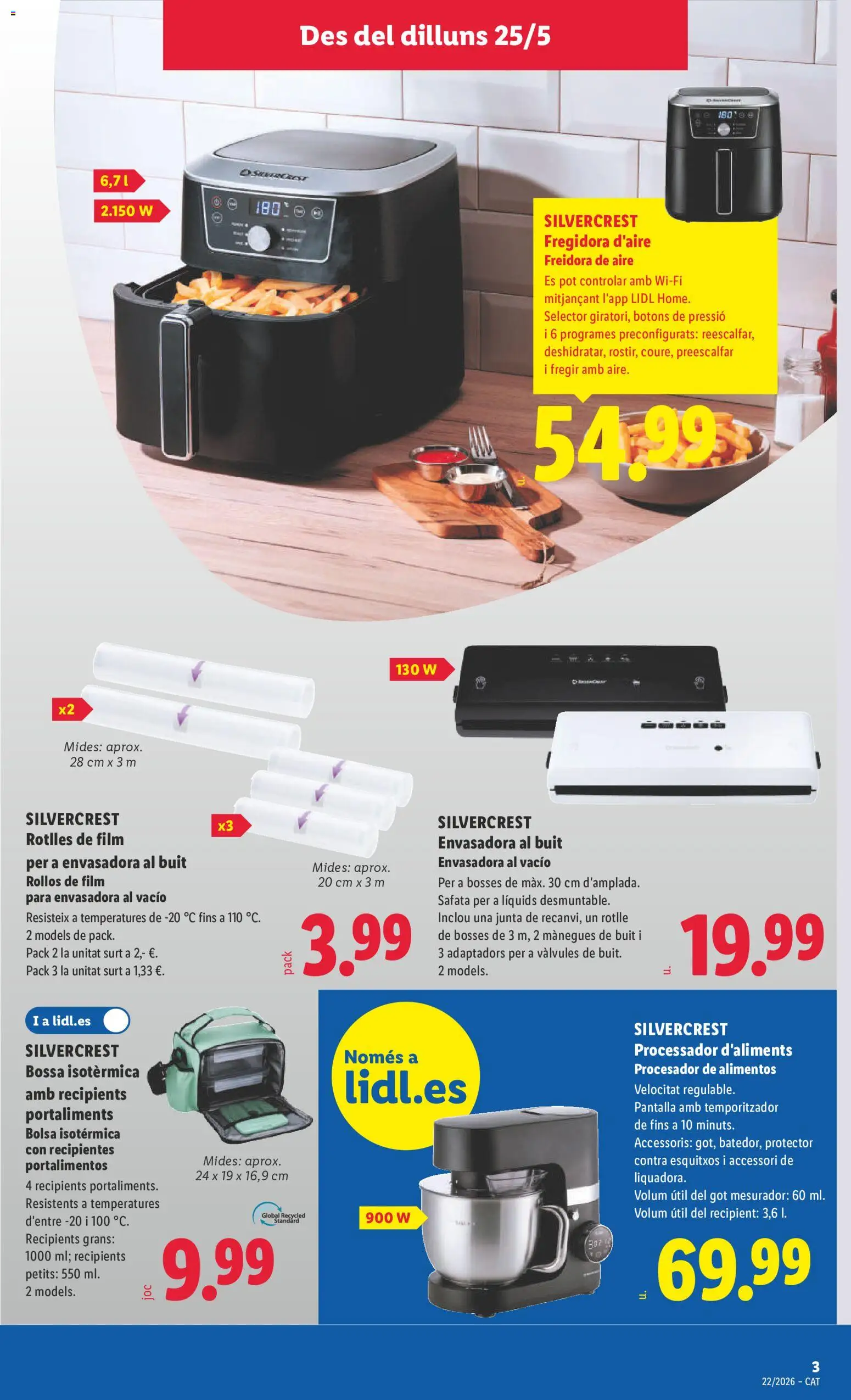 Lidl folleto de bazar │ válido desde el 25.05.2026 | Página: 7 | Productos: Bolsa, Freidora, Κούβα