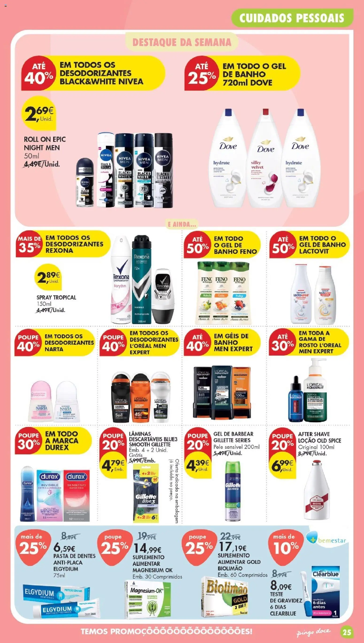 Pingo Doce folheto Poupe Esta Semana Madeira │ válido de 27/10/2026 | Página: 25 | Produtos: Gel de banho, Pasta de dentes, Banho