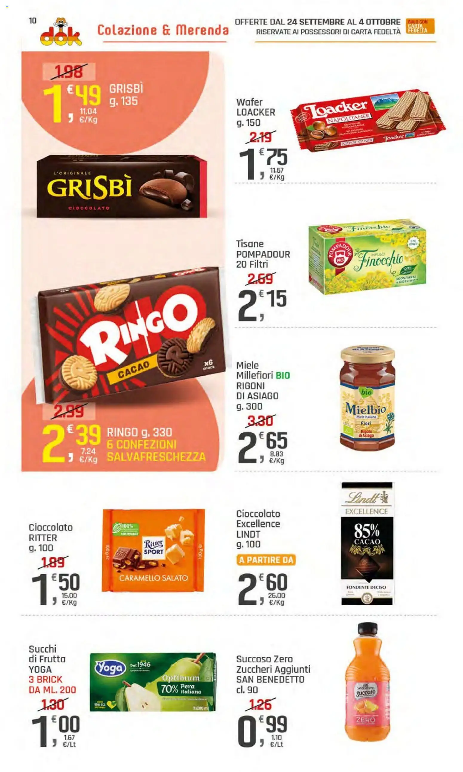 Volantino DOK del 24/09/2026 | Pagina: 10 | Prodotti: Cioccolato, Pera, Fiori, Cacao