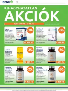 BENU Gyógyszertárak akciós újság - amely érvényes a következő dátumtól: 2026.10.01. | Oldal: 18