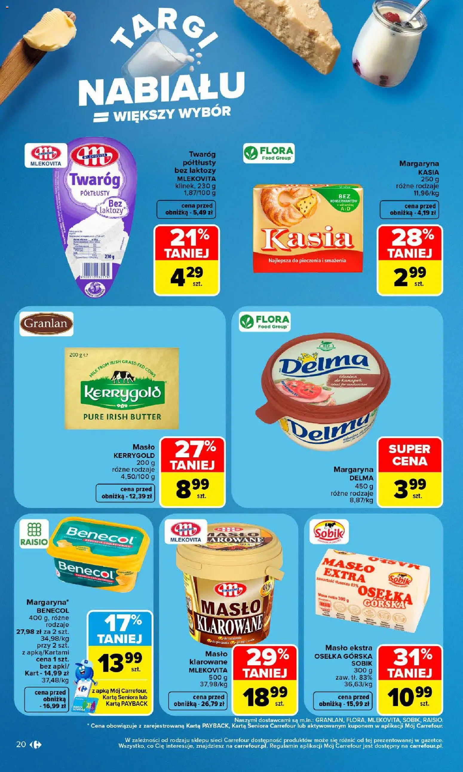 Carrefour gazetka od 19.10.2026 | Strona: 20 | Produkty: Osełka, Masło extra, Margaryna, Masło