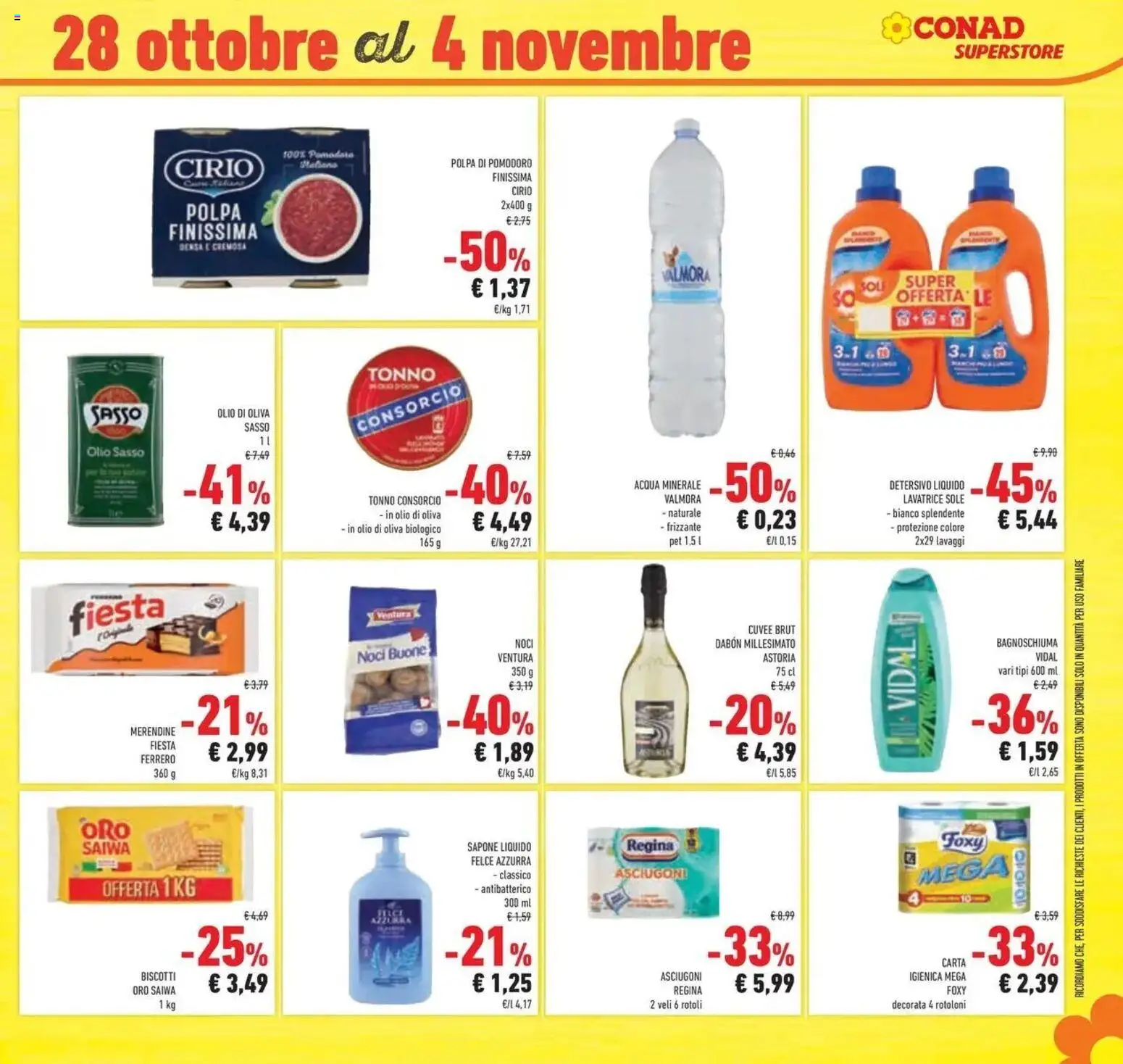 Anteprima volantino Conad dal 21/10/2026 prossima settimana | Pagina: 57 | Prodotti: Carta igienica, Bagnoschiuma, Acqua, Tonno