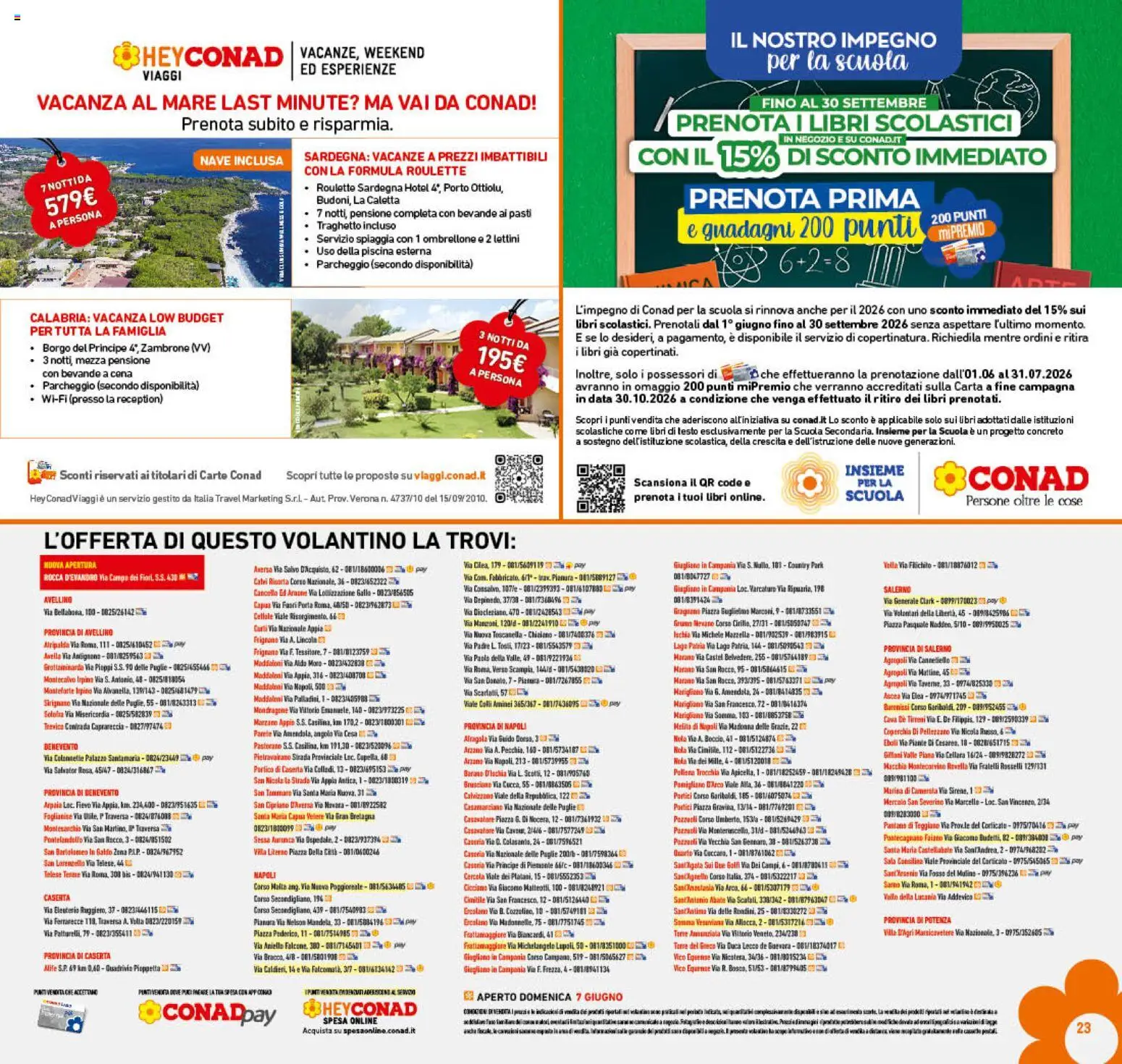 Volantino Conad del 04.06.2026 | Pagina: 23 | Prodotti: Ombrellone, Piscina, Data