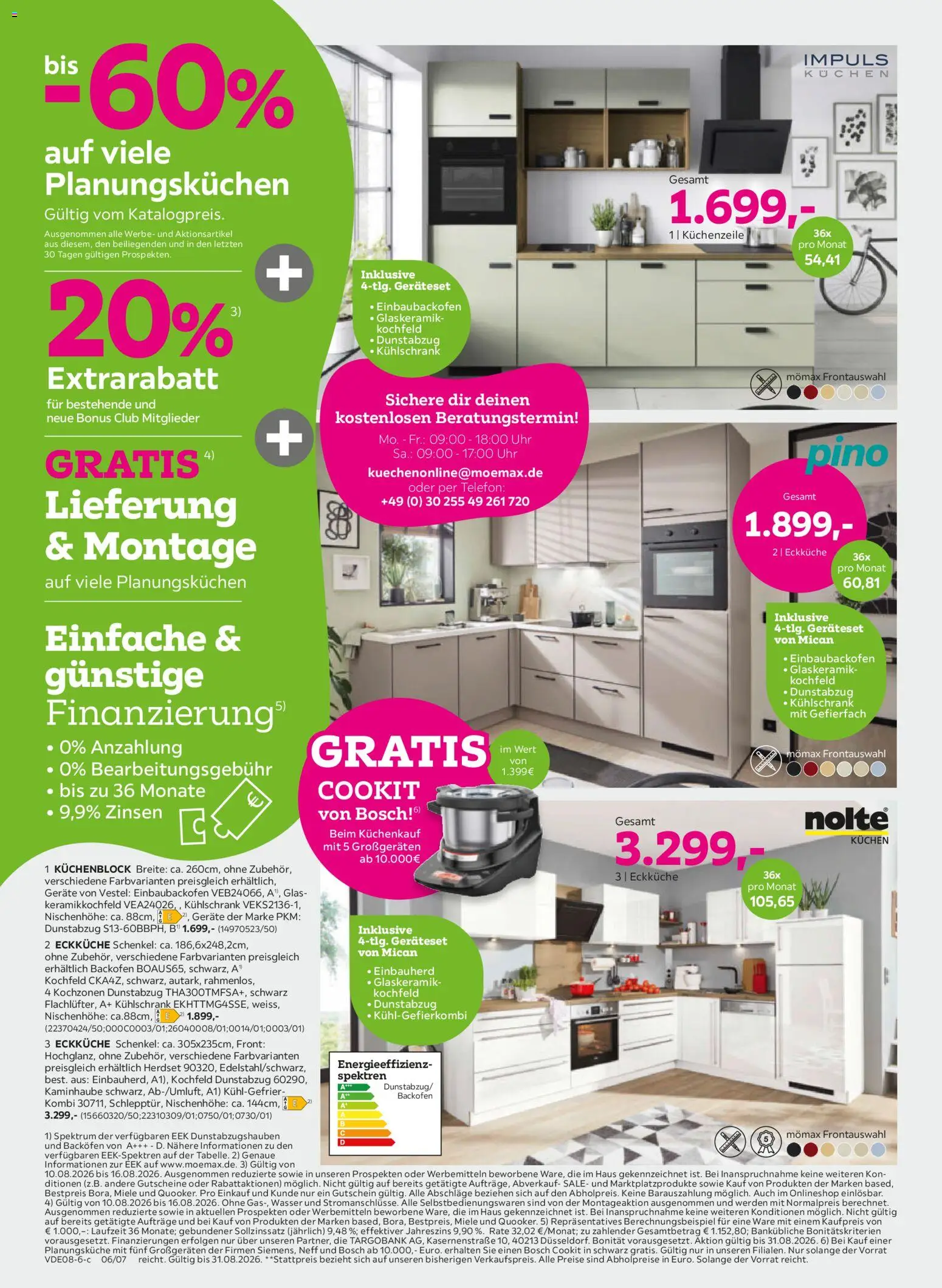 Mömax Prospekt – gültig ab 10.08.2026 | Seite: 6 | Produkte: Neff, Küchenzeile, Wasser, Uhr