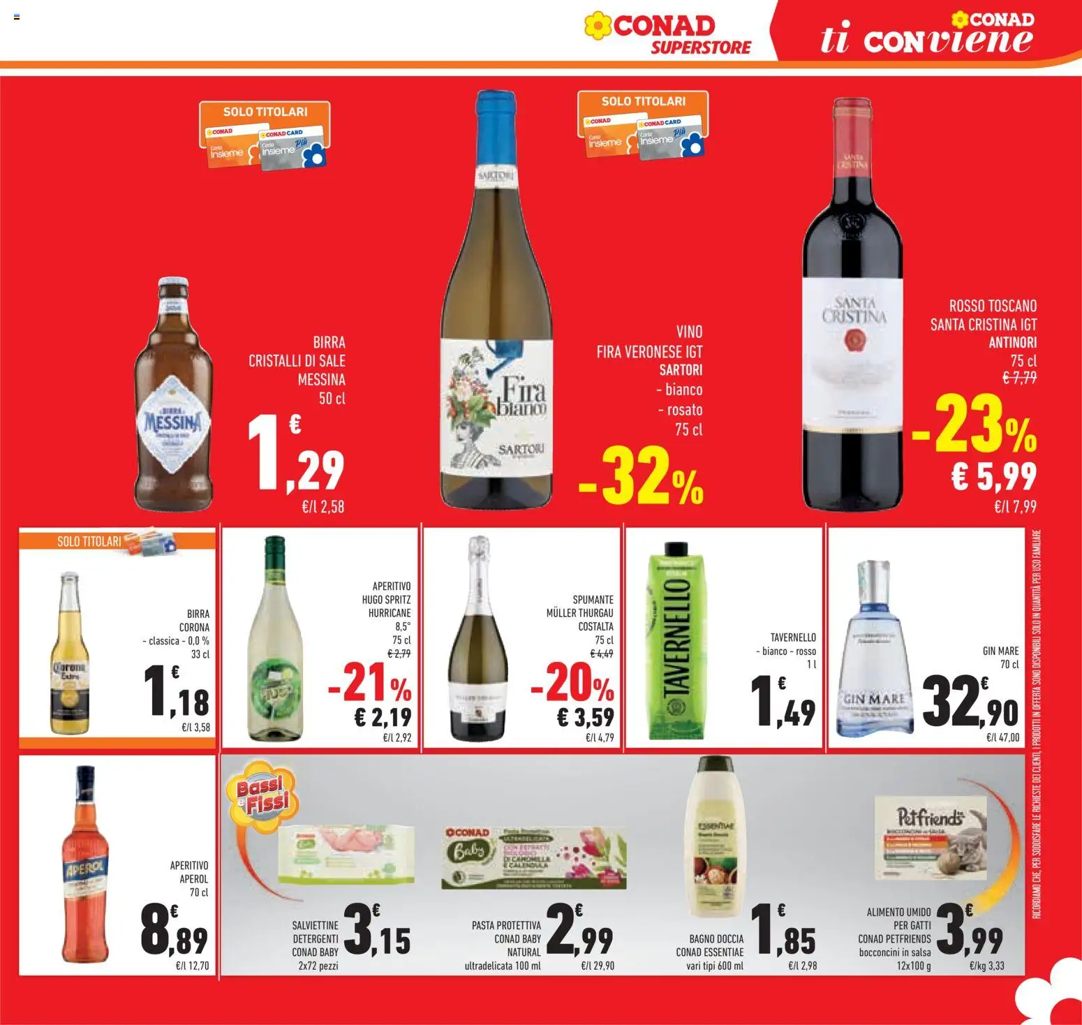 Volantino Conad del 09/09/2026 | Pagina: 25 | Prodotti: Sale, Aperol, Doccia, Aperitivo