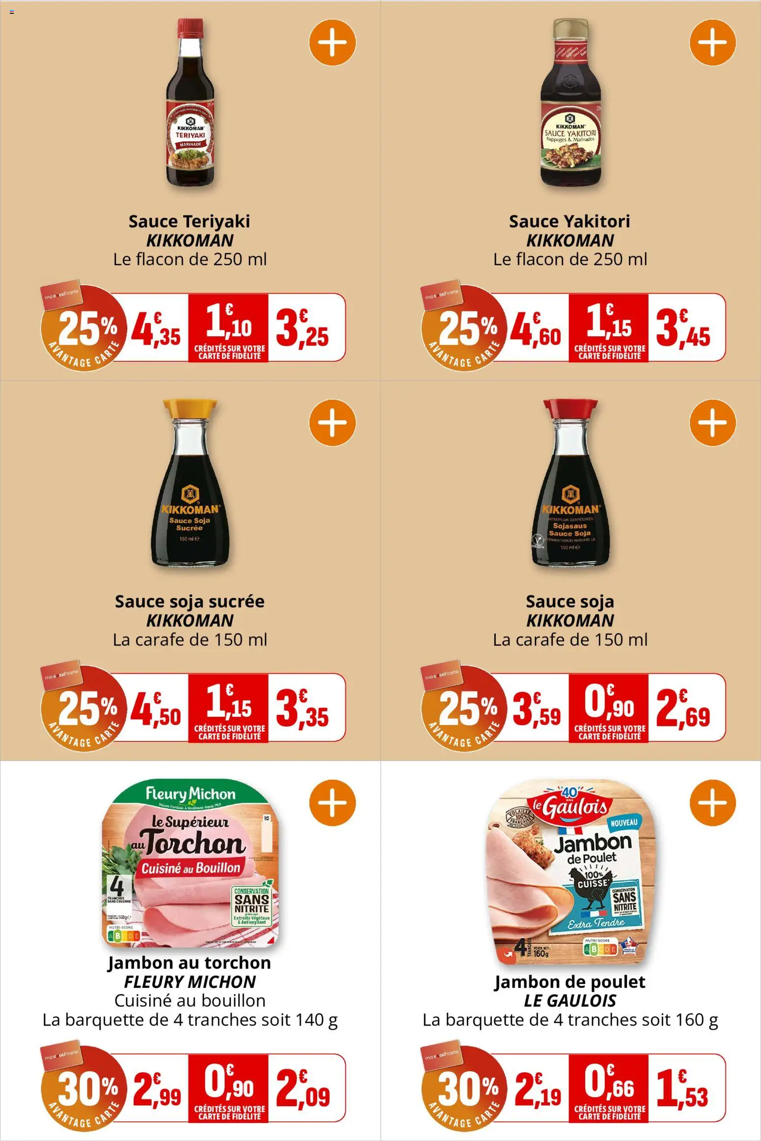 {H1} | Page: 9 | Produits: Sauce soja, Poulet, Bouillon, Jambon